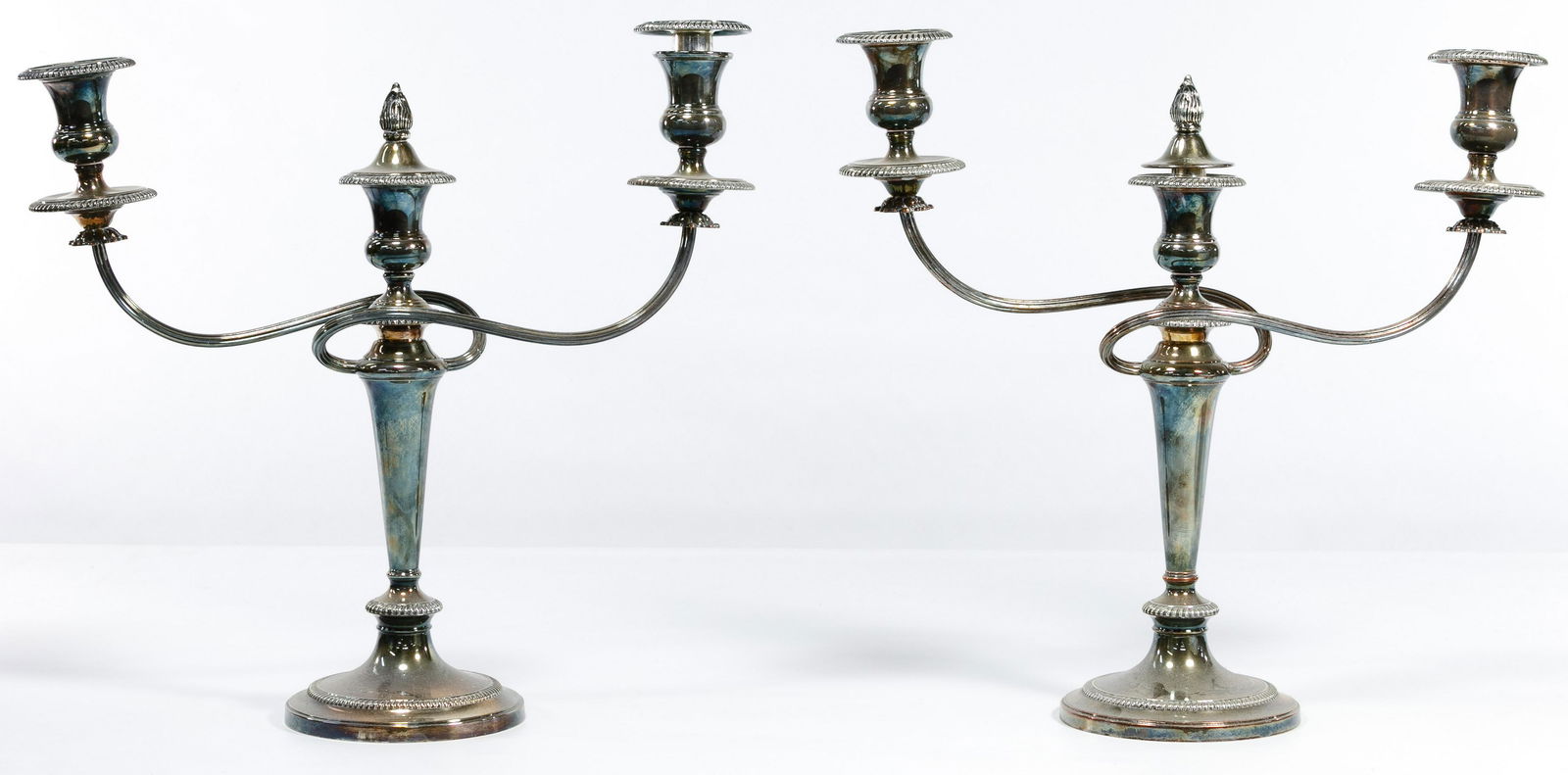Ellis-Barker Silver Company Silver-Plated Candelabras (1 of 1)