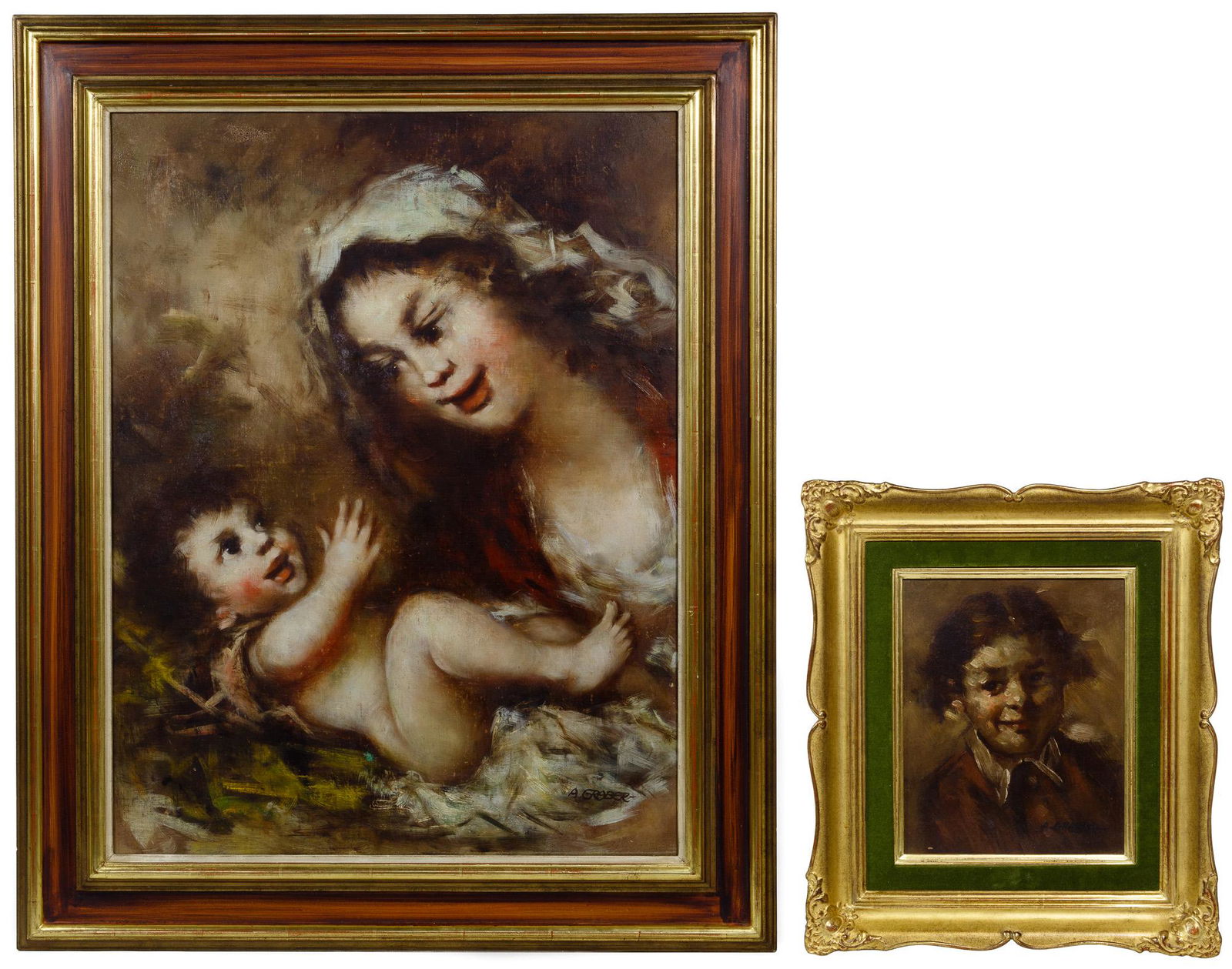 Alfons Graber (German, 1901-1990) Oils on Panel (1 of 5)