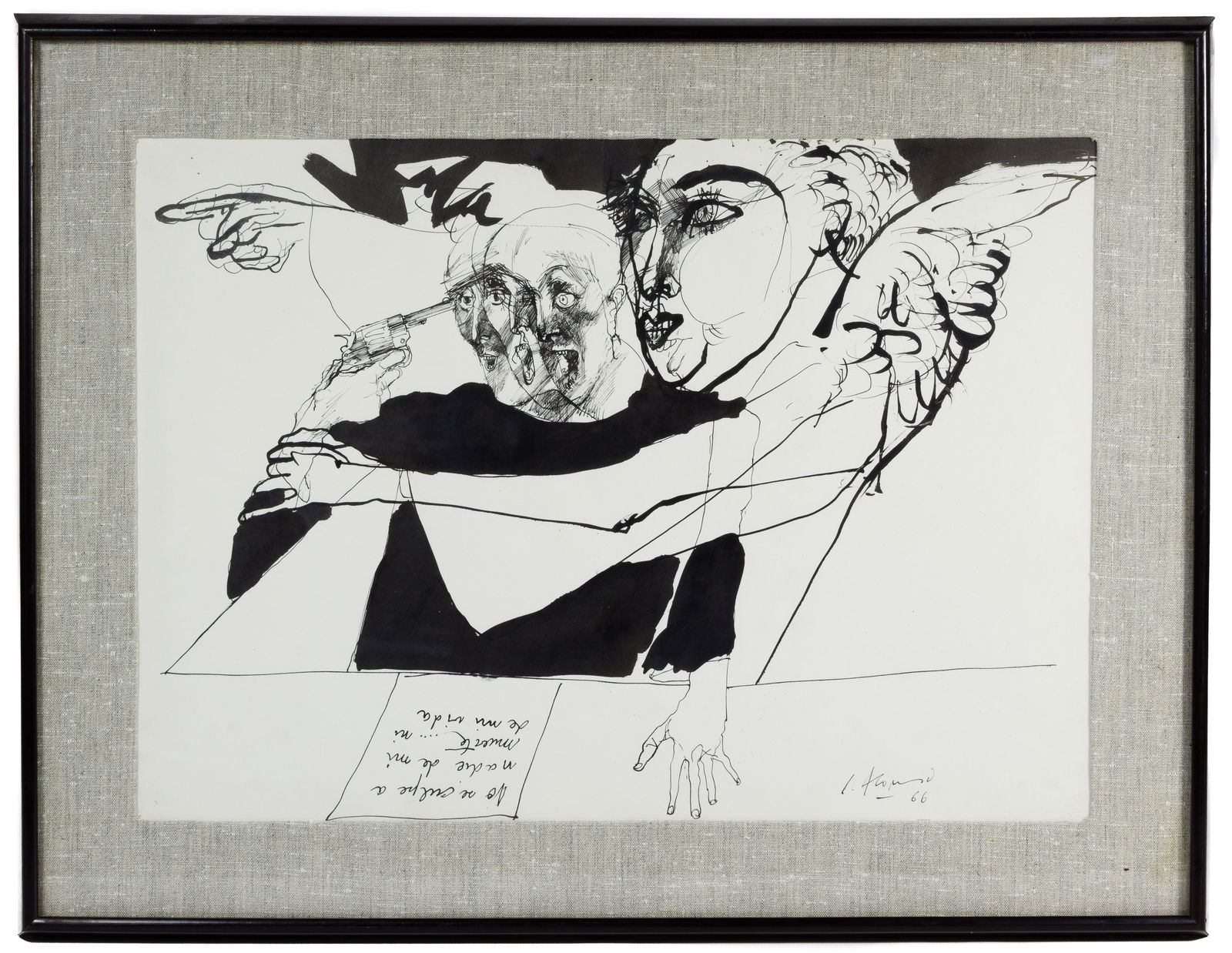 Carlos Alonso (Argentine, b.1929) Ink on Paper (1 of 6)