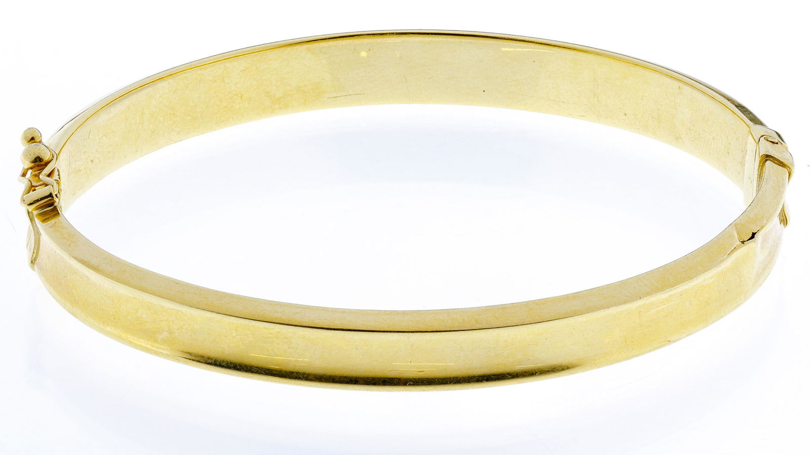 18k Gold Hinged Bangle Bracelet (1 of 3)