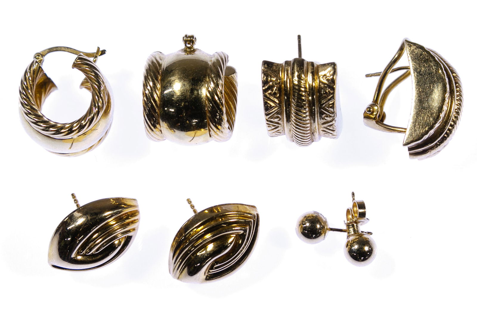14k Gold Pierced Earring Assortment (1 of 1)