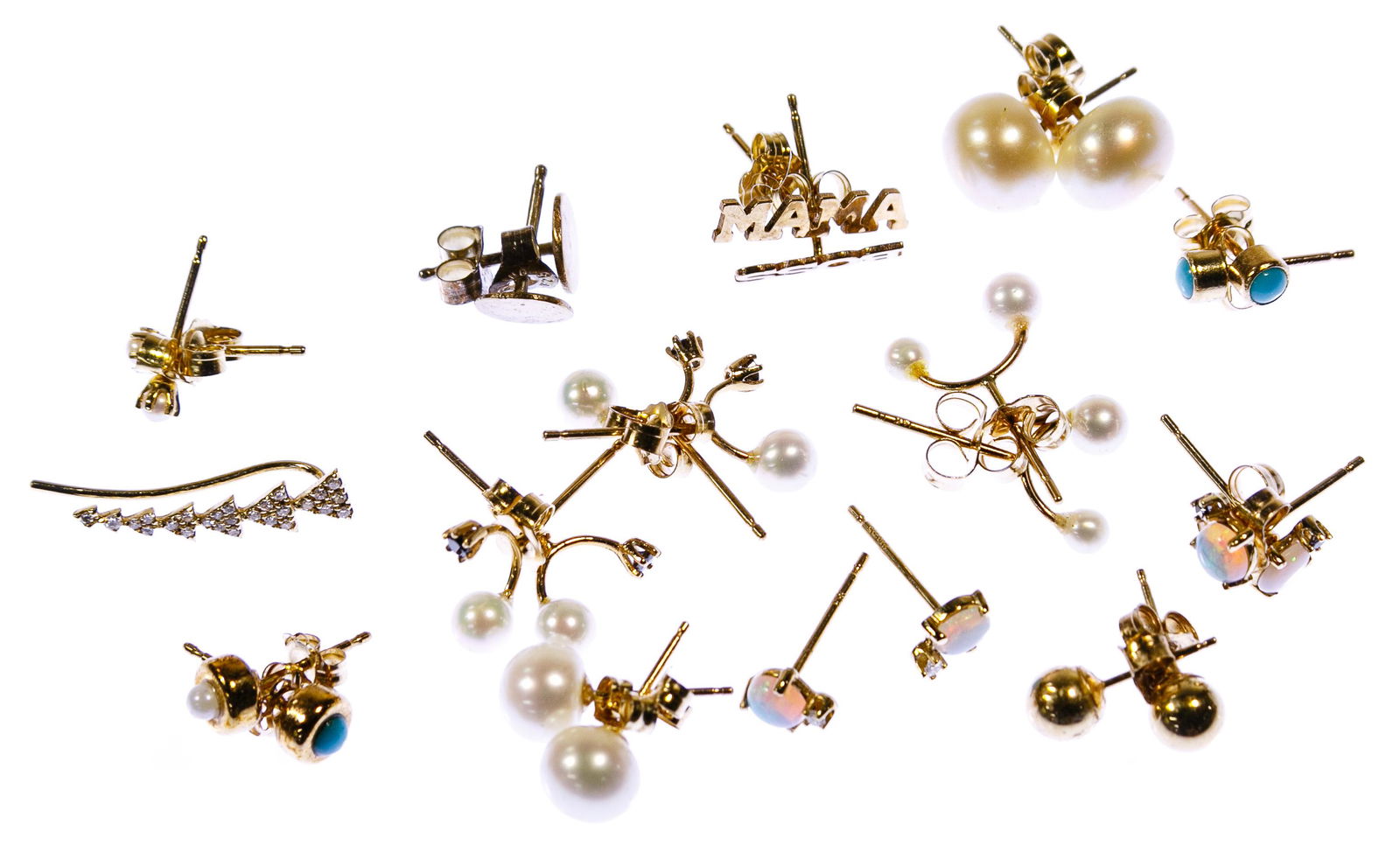 14k Gold Pierced Earring Assortment (1 of 1)
