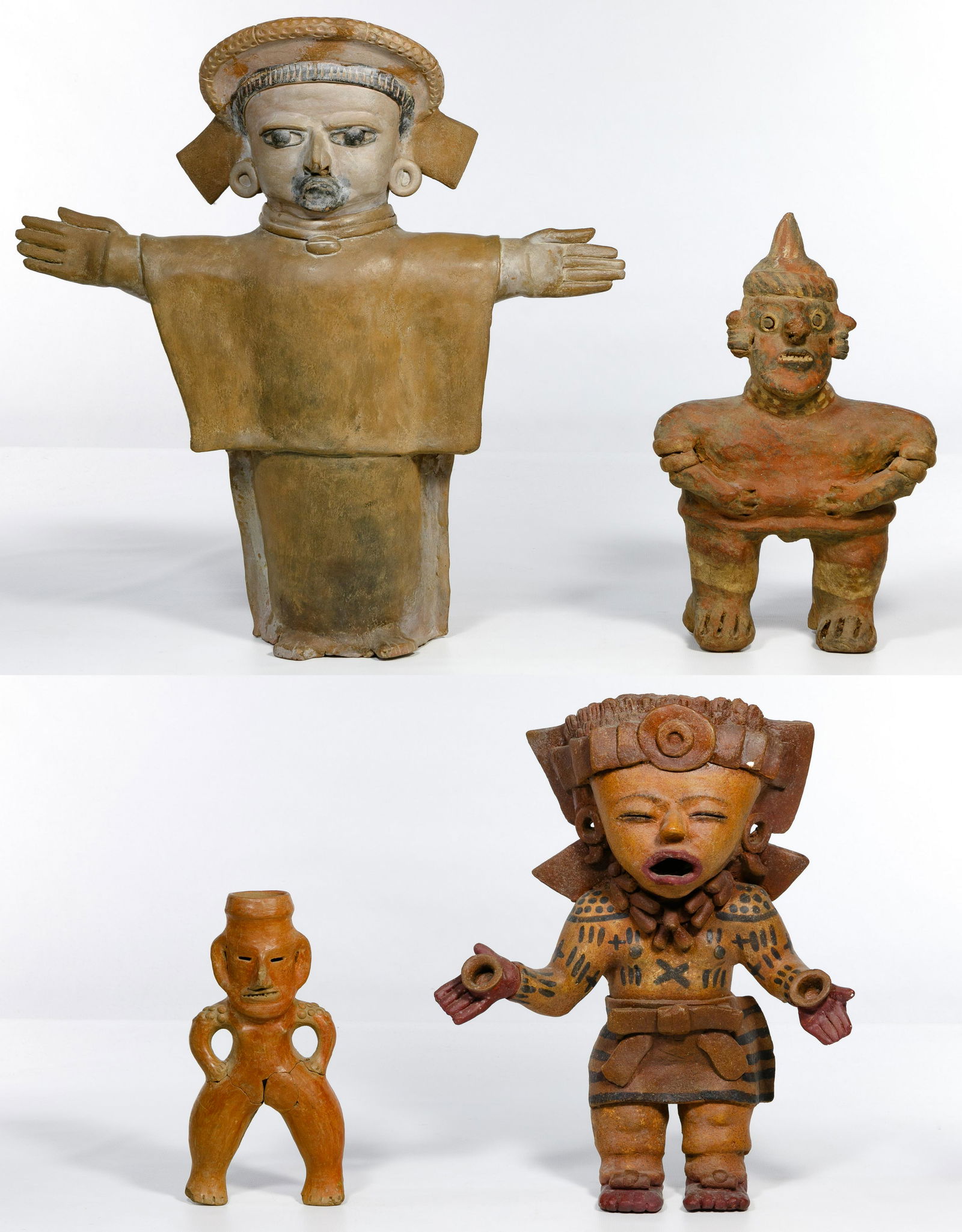 Pre-Columbian Style Clay Figurine Assortment (1 of 2)