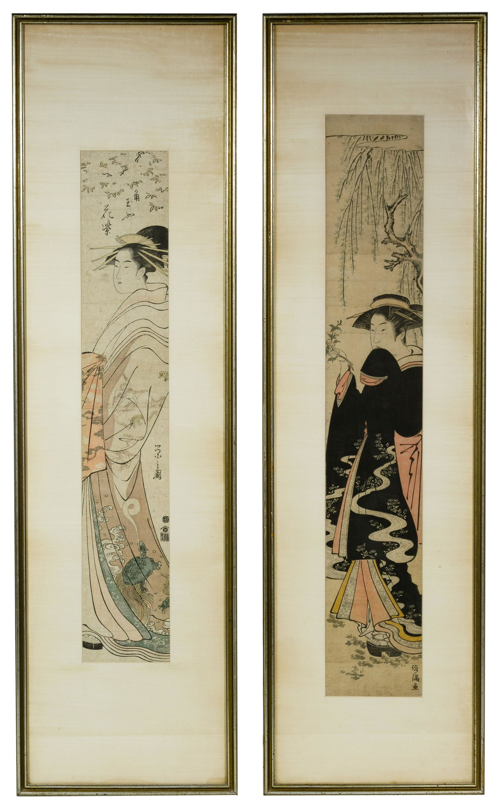 Japanese Woodblock Pillar Prints (1 of 4)