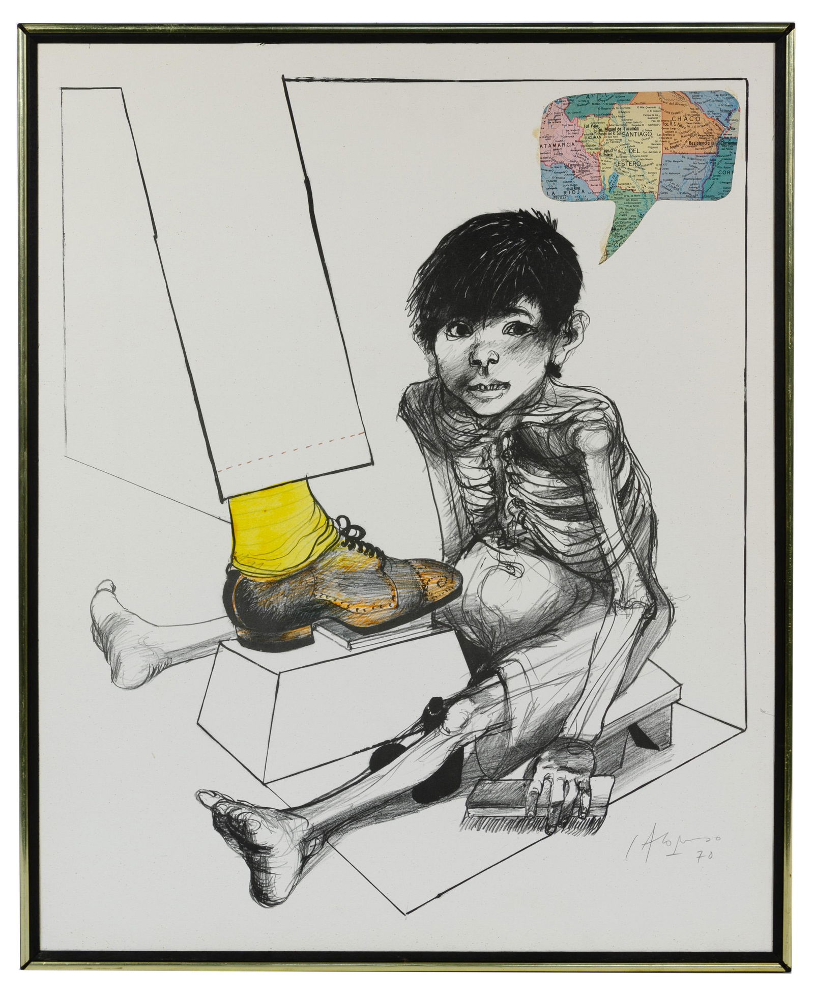 Carlos Alonso (Argentine, b.1929) Mixed Media Work on (1 of 2)