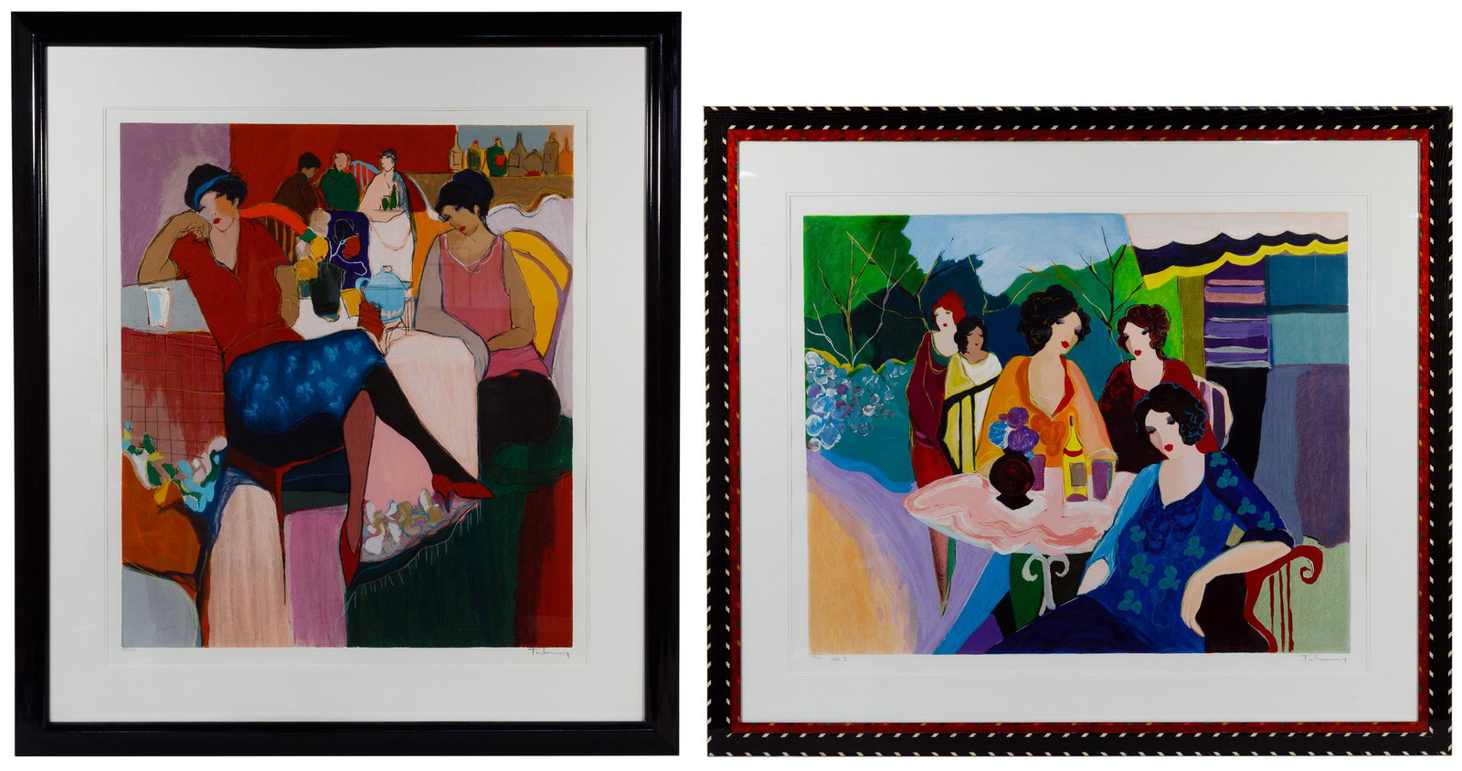 Itzchak Tarkay (Serbian / Israeli, 1935-2012): Itzchak Tarkay (Serbian / Israeli, 1935-2012) Serigraphs Two items, undated, each signed lower right, one #334/350 and 'State II' lower left, blindstamp lower left; the other #183/300 lower left; each