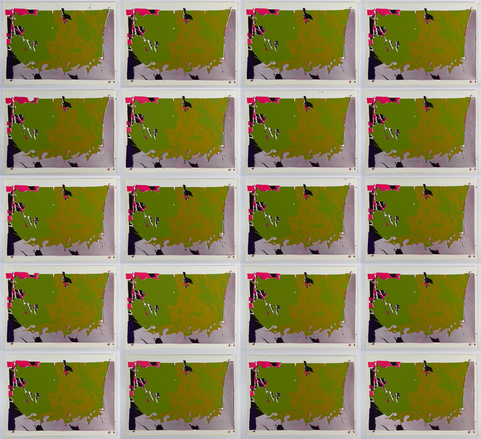 Larry Poons (American, b.1937) Serigraph Prints: Larry Poons (American, b.1937) Serigraph Prints Twenty copies, 1971, undated and unsigned, untitled abstraction, produced for the portfolio 'Conspiracy: The Artist as Witness' published by David R. Go