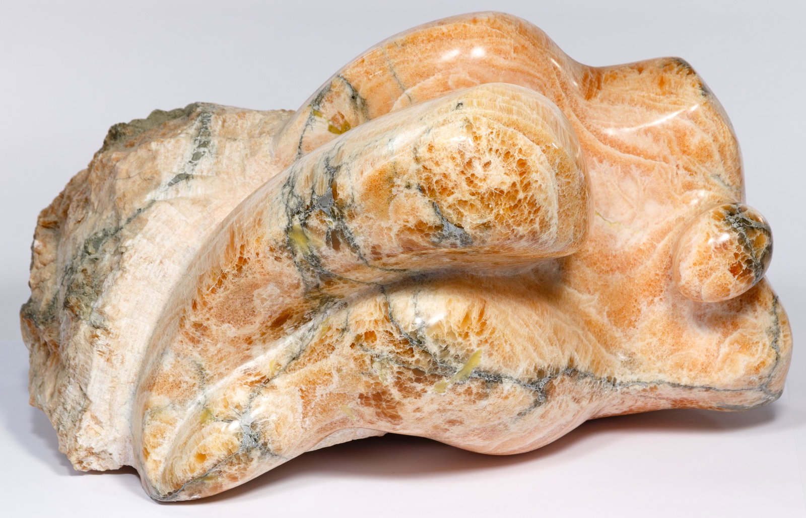Pastore (20th Century) Marble Abstract Sculpture: Pastore (20th Century) Marble Abstract Sculpture Signed and dated '01' on lower left leg, depicting a reclining figure Condition: Good, overall moderate wear; areas of repaired / filled chips overall;