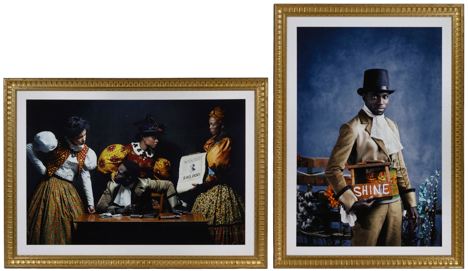(Attributed to) Fabiola Jean-Louis (Haitian / American,: (Attributed to) Fabiola Jean-Louis (Haitian / American, b.1978) 'We Wore More Than Shackles' Series Pigment Prints Two items, 2019, unsigned, from a collaboration with Sara Bunn for the exhibit 'We Wo