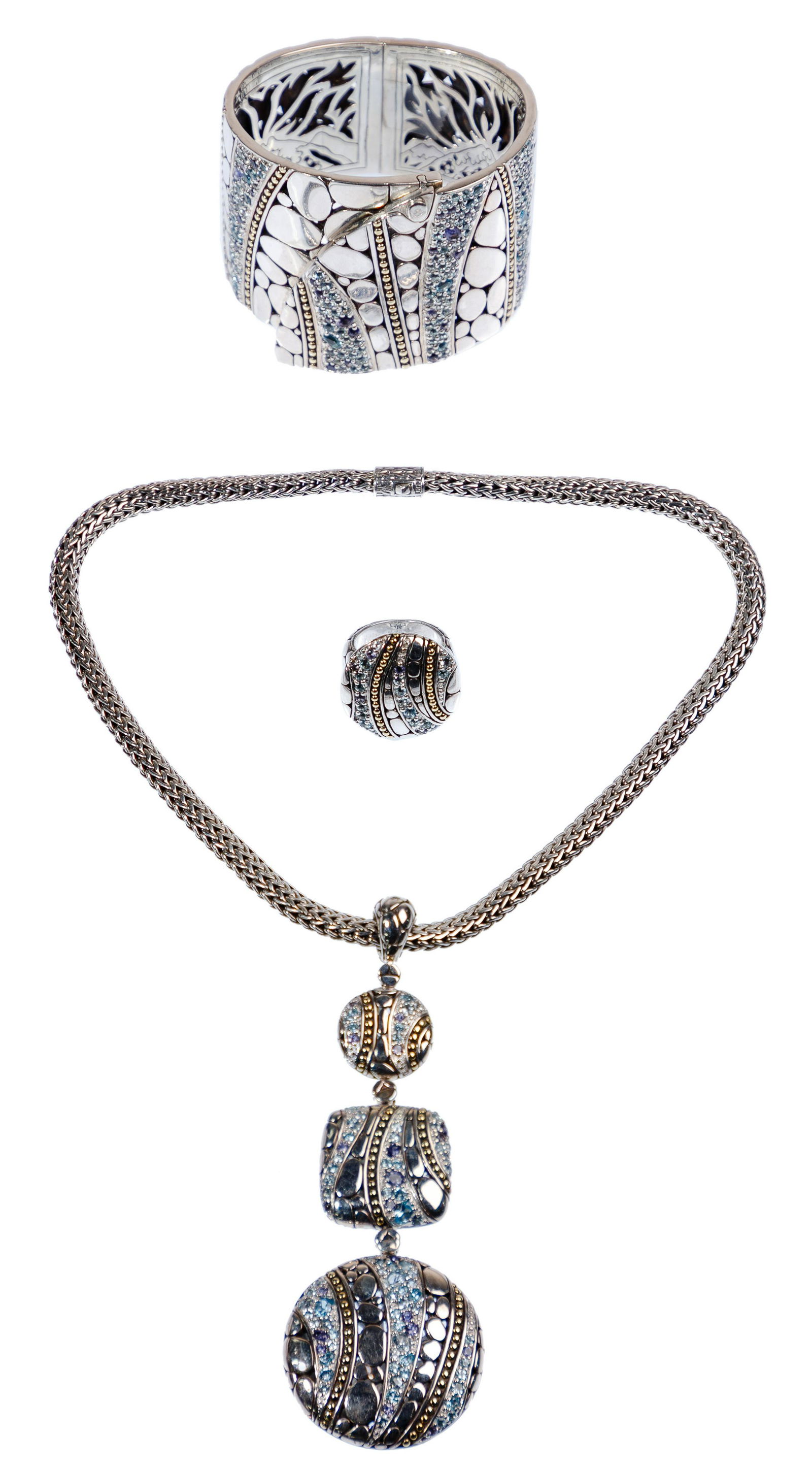 John Hardy 18k Yellow Gold, Sterling Silver and (1 of 4)