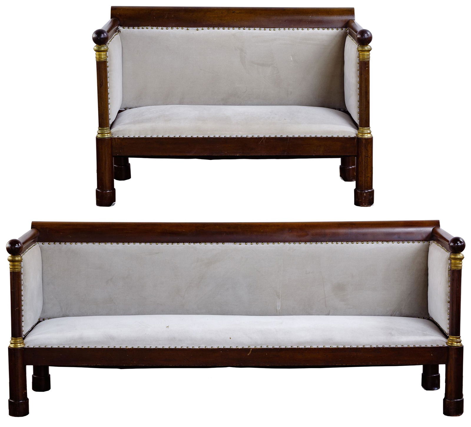 French Empire Mahogany Sofa and Settee (1 of 3)