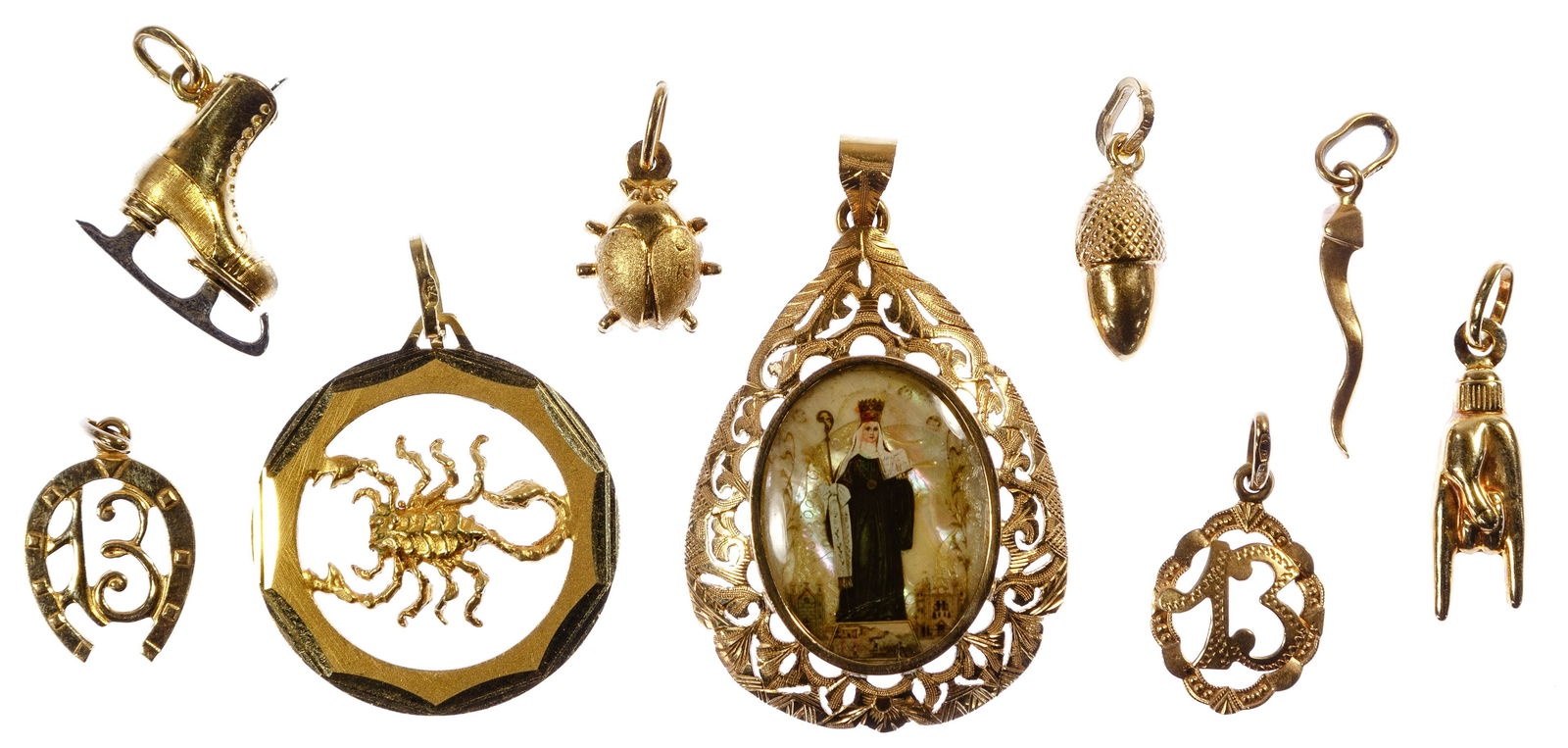 18k Yellow Gold Pendant / Charm Assortment (1 of 2)