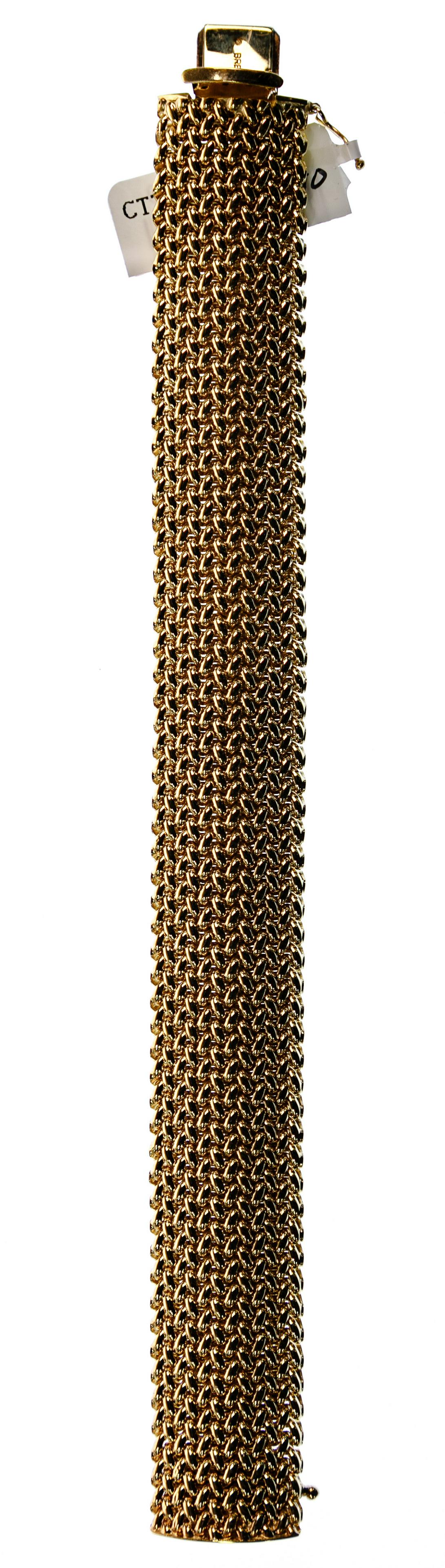 Uno A Erre 14k Yellow Gold Mesh Bracelet (1 of 2)