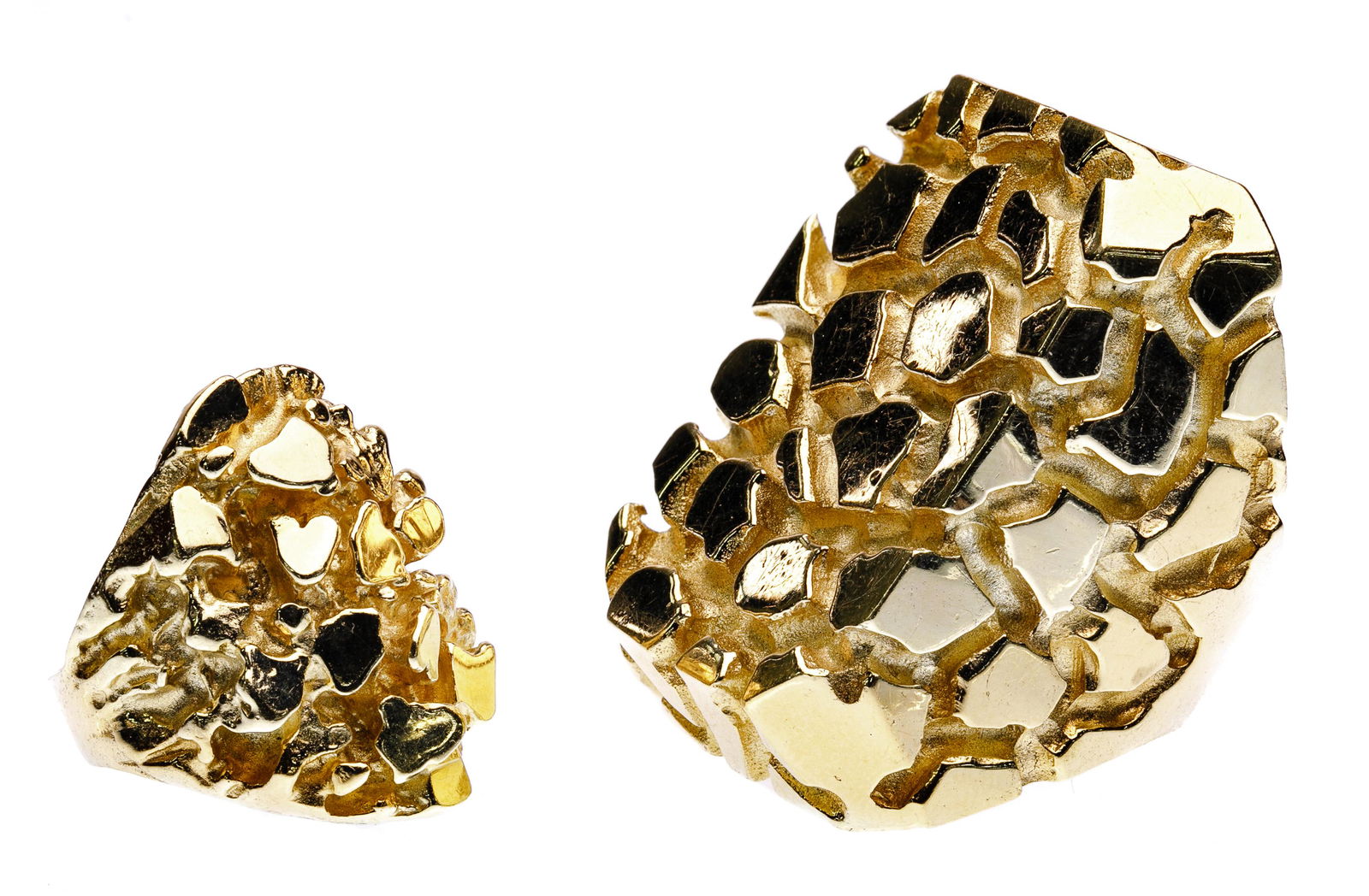 14k Gold Nugget Style Rings (1 of 2)