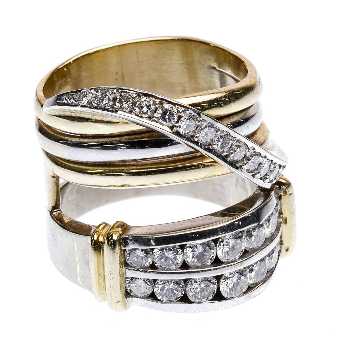 14k Bi-Color Gold and Diamond Ring (1 of 2)