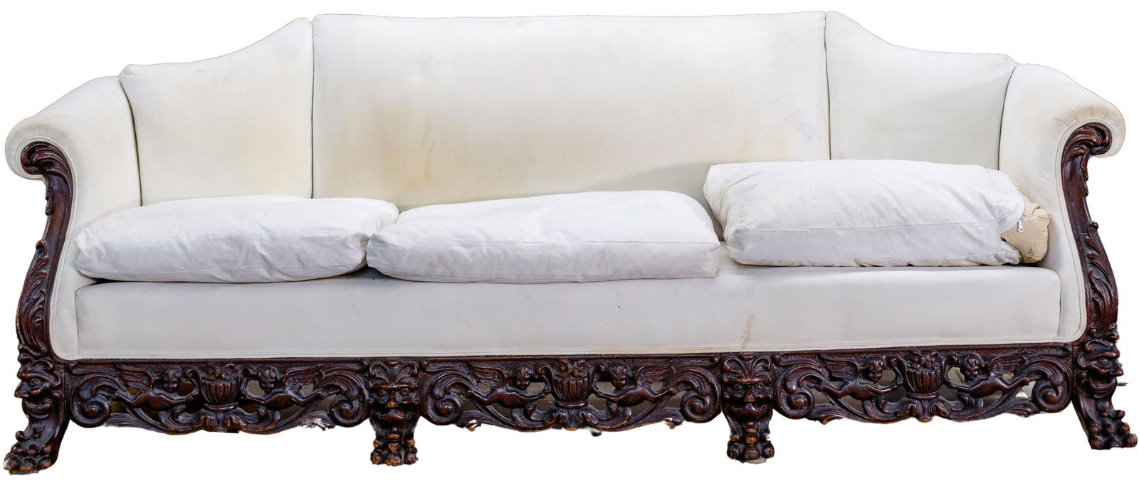 Gothic Revival Style Carved Sofa Frame (1 of 8)