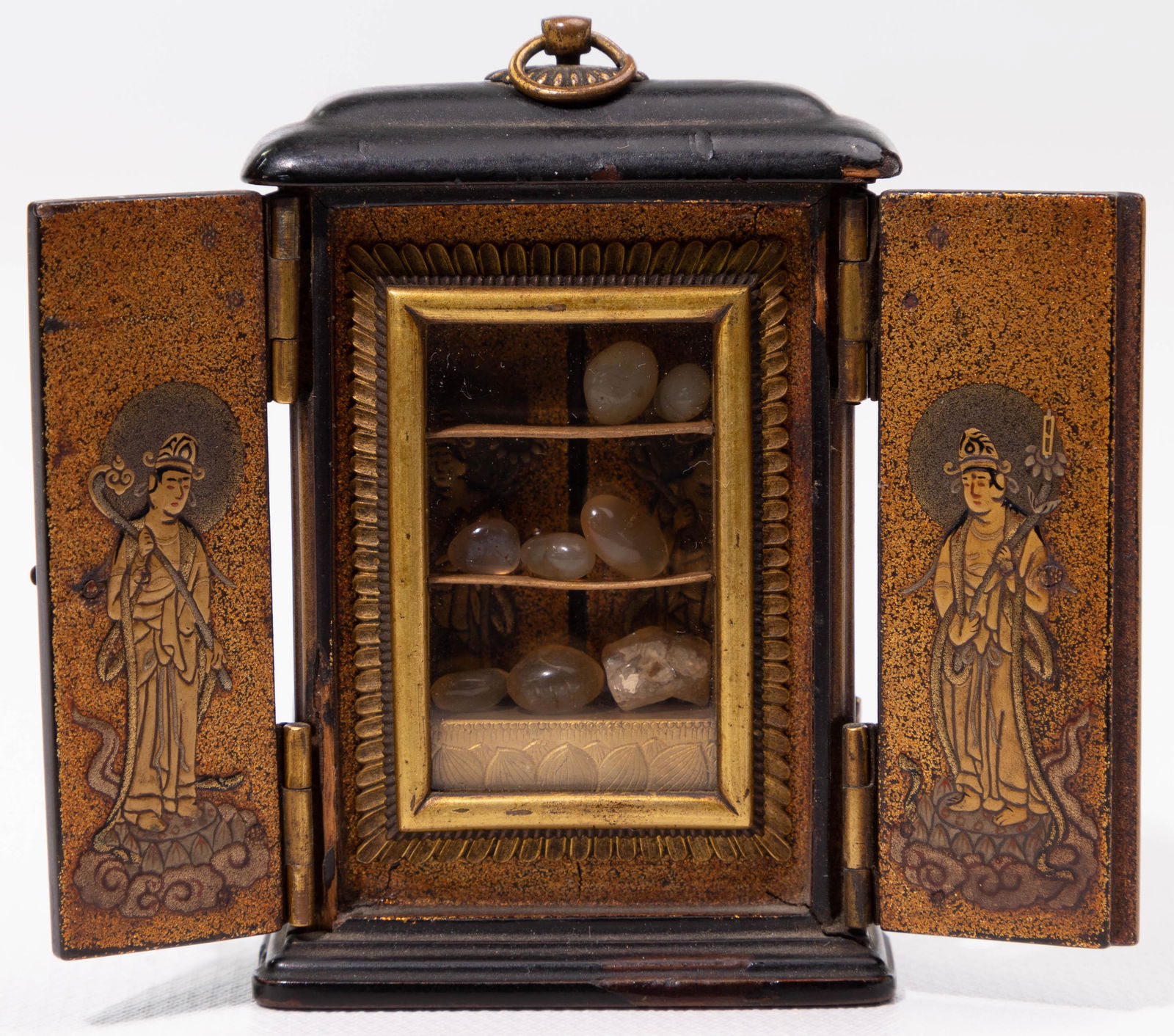 Asian Buddhist Black Lacquer Reliquary (1 of 9)