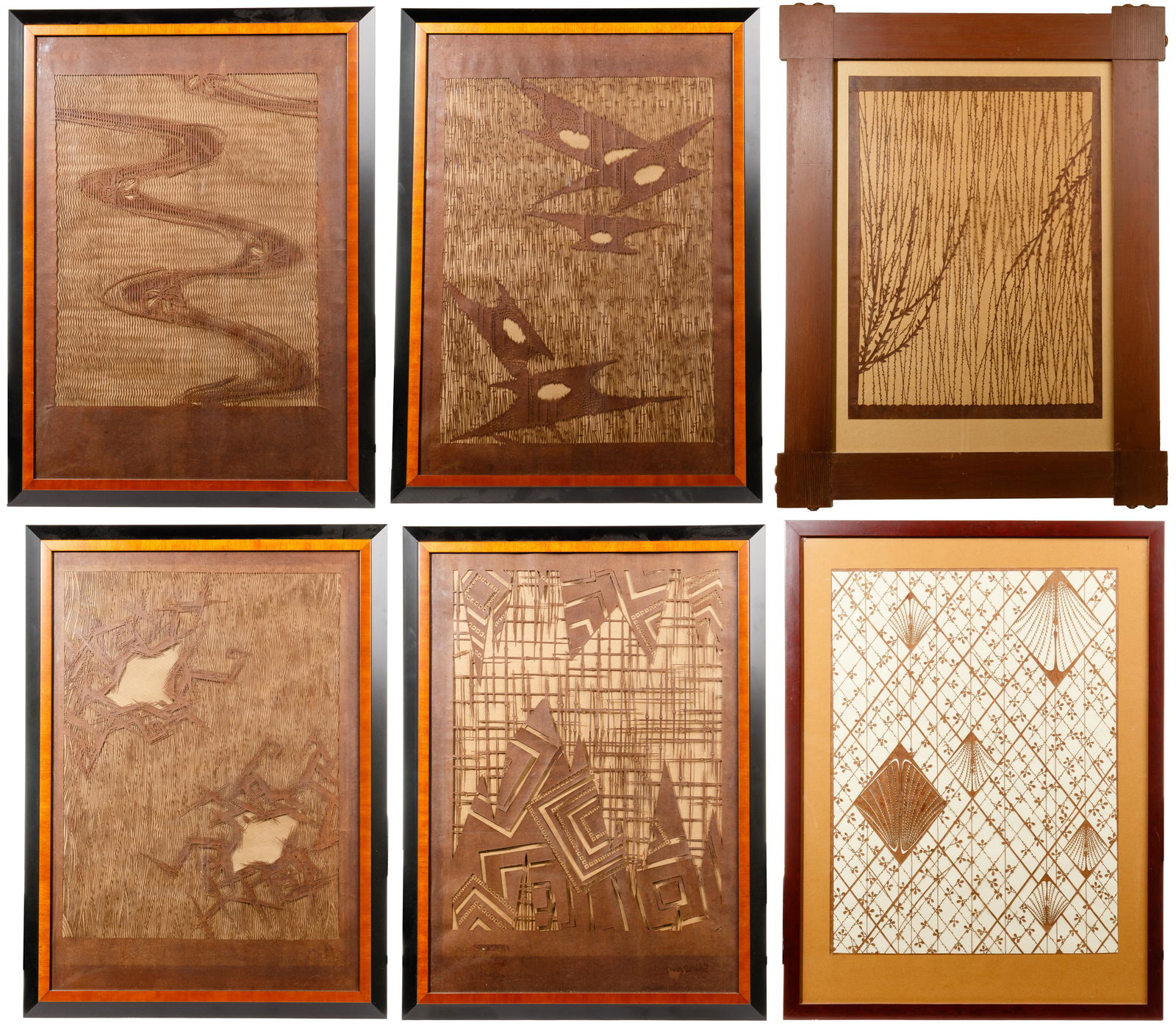 Japanese Katagami Textile Stencil Assortment (1 of 7)