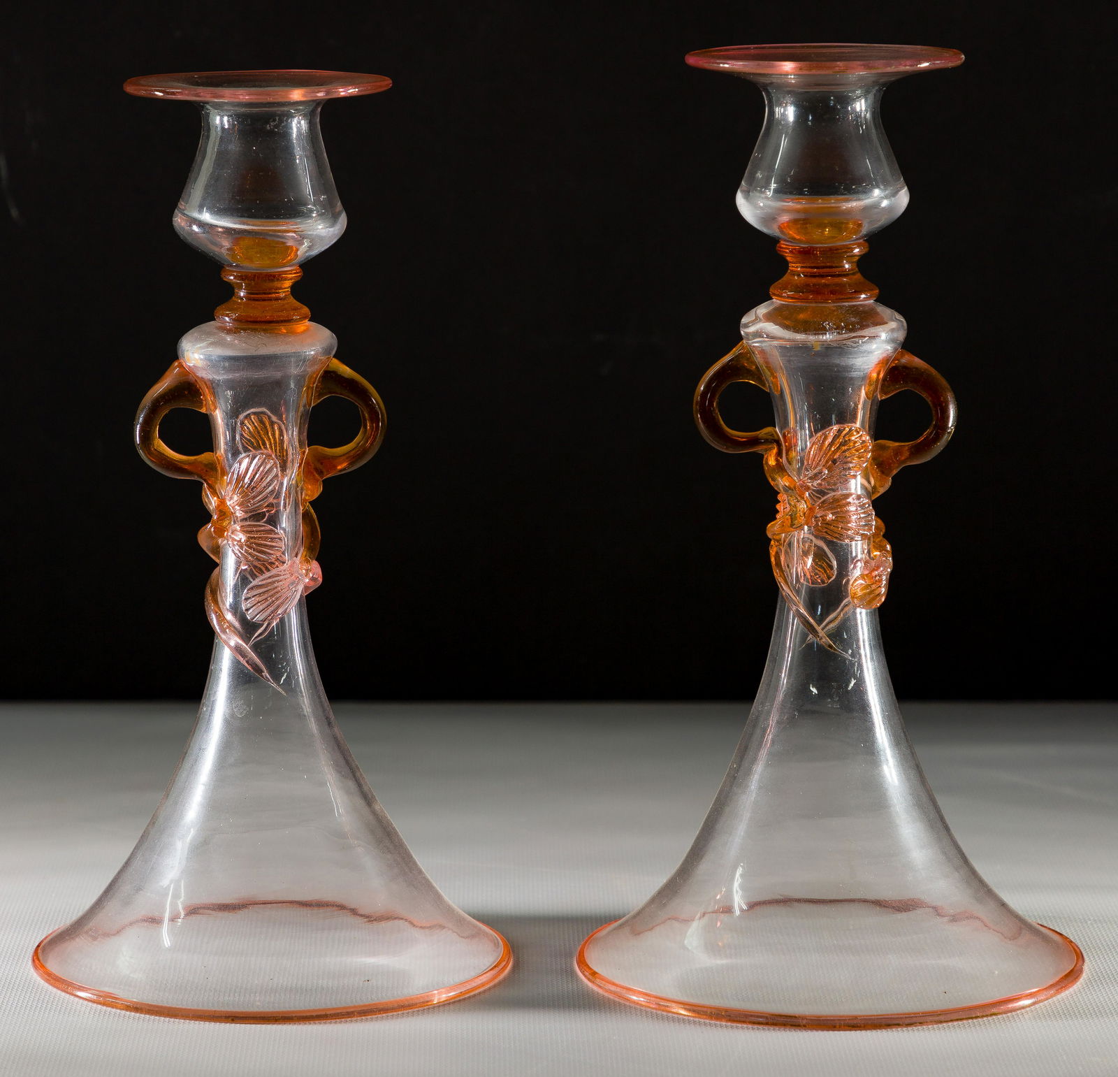 Steuben "Matsu-No-Ke" #3304 Reversible Candlesticks (1 of 3)