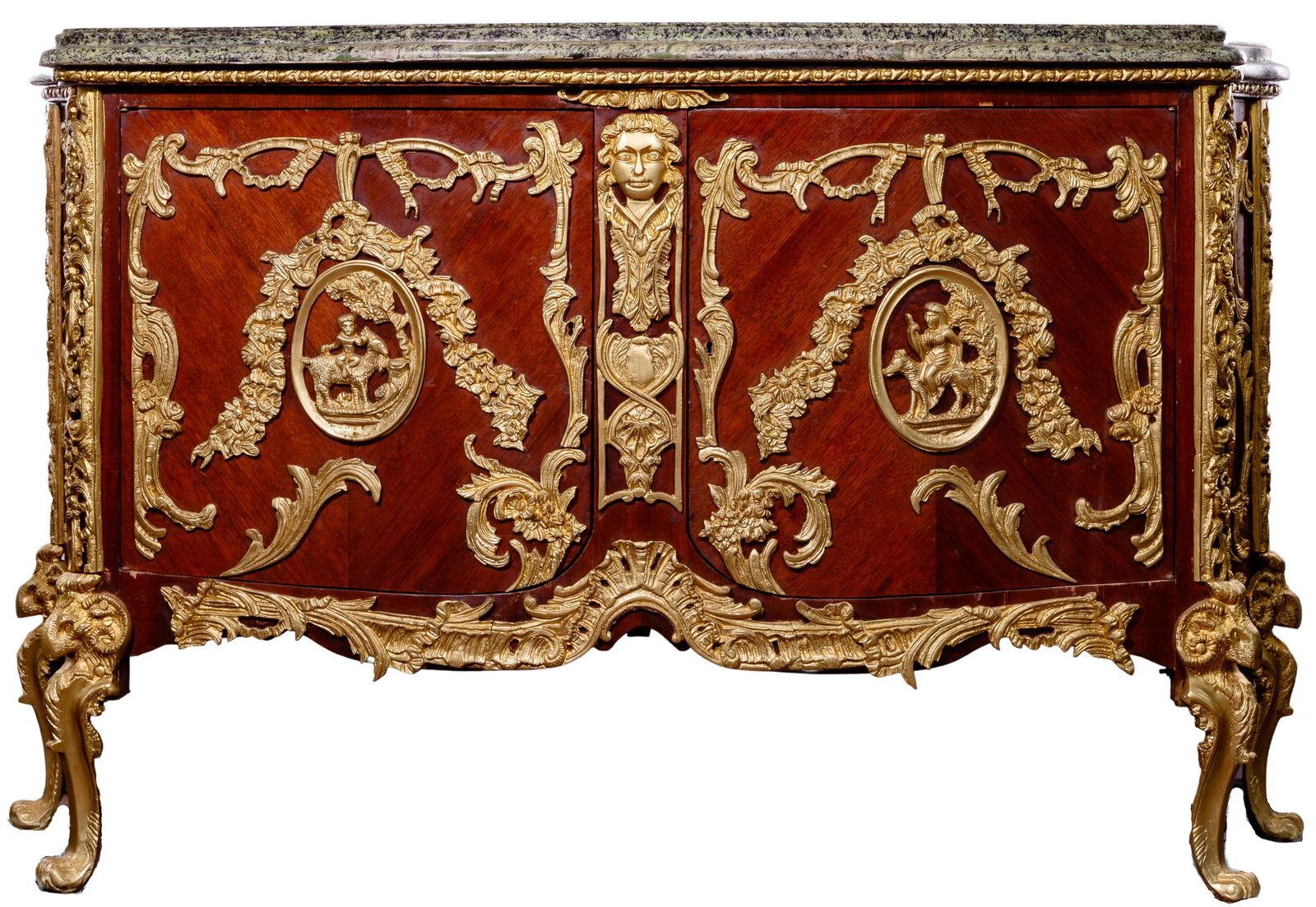 Rococo Revival Style Marble Top and Wood Sideboard (1 of 8)