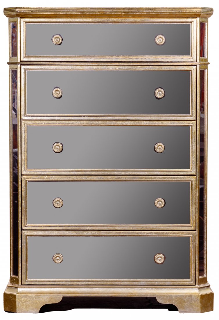 Z Gallerie Hollywood Regency Style Mirrored Chest of (1 of 6)
