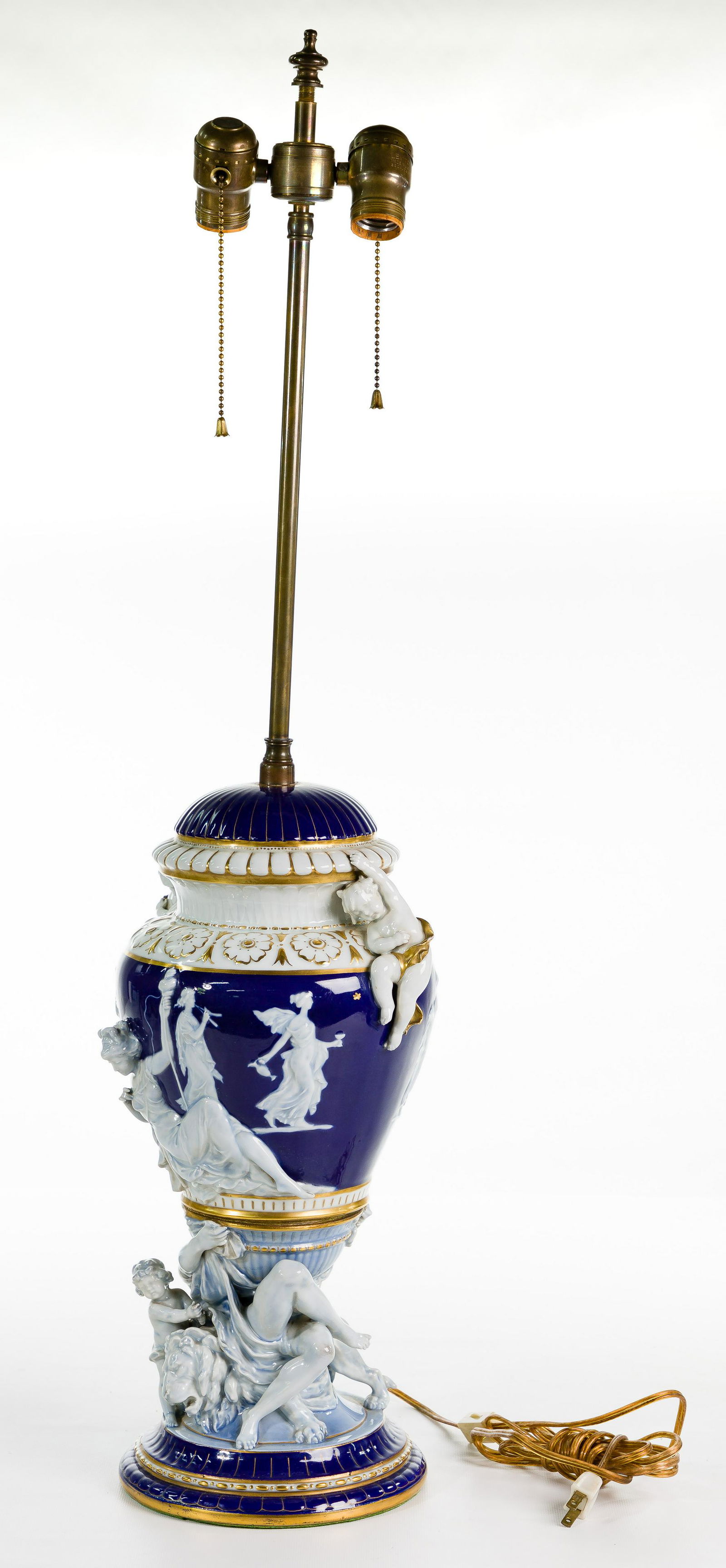 Cobalt Porcelain Table Lamp (1 of 6)