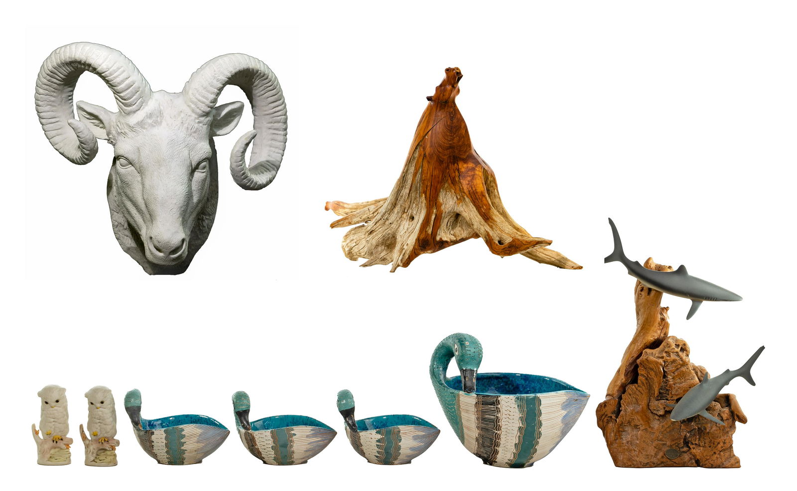 Decorative Animal Pottery and Sculpture Assortment (1 of 18)