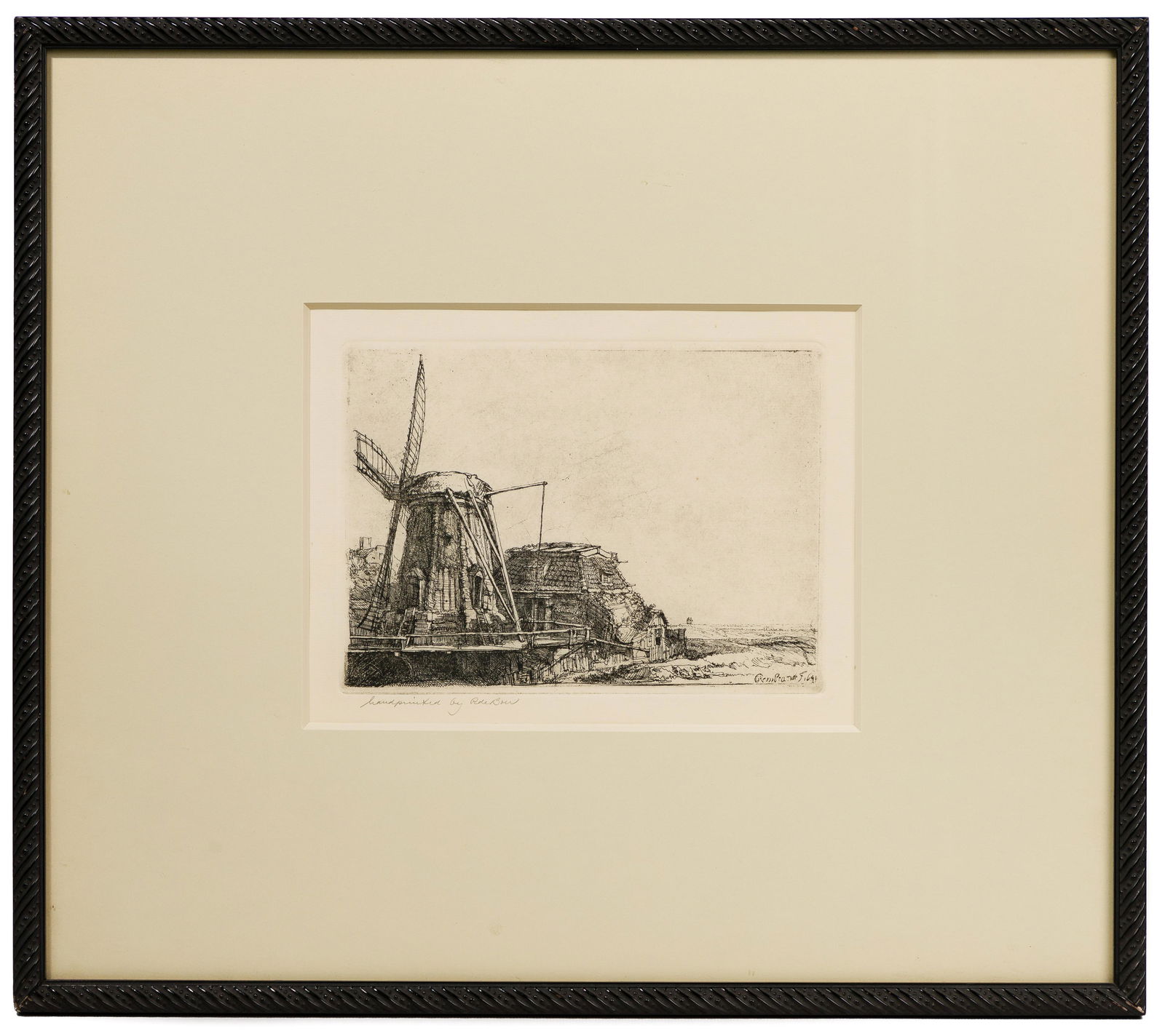 R. de Boer 'Little Stink Mill' Etching after Rembrandt (1 of 5)
