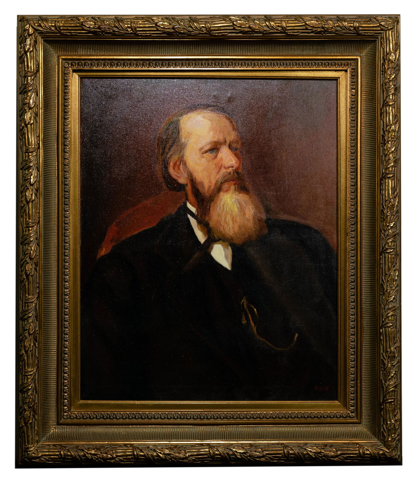 Unknown Artist Oil on Canvas Portrait (1 of 4)