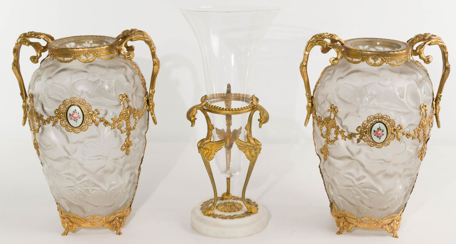 Glass and Ormolu Vases (1 of 6)
