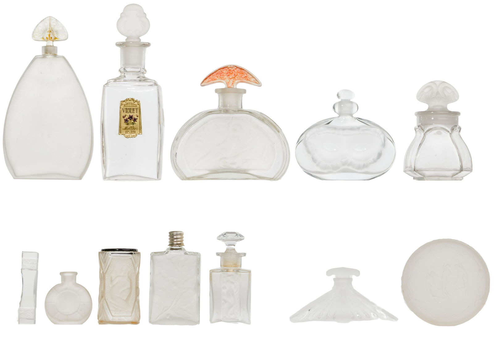 Lalique and Lalique-Style Frosted Glass Assortment (1 of 4)