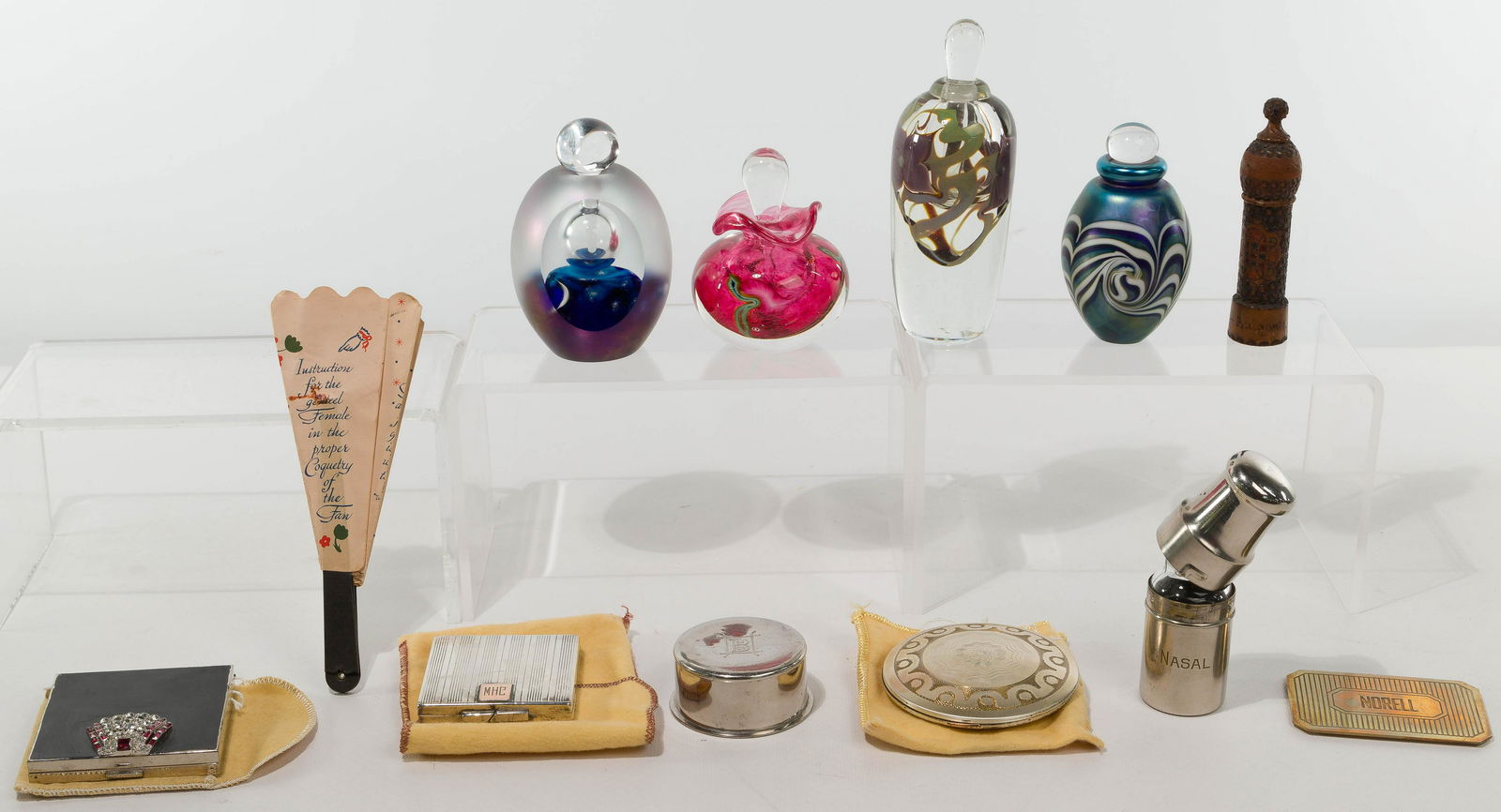 Signed Art Glass Perfume Bottle and Vanity Assortment (1 of 4)