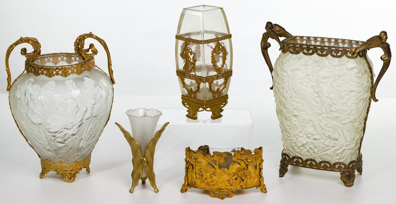 Glass and Ormolu-style Object Assortment (1 of 2)