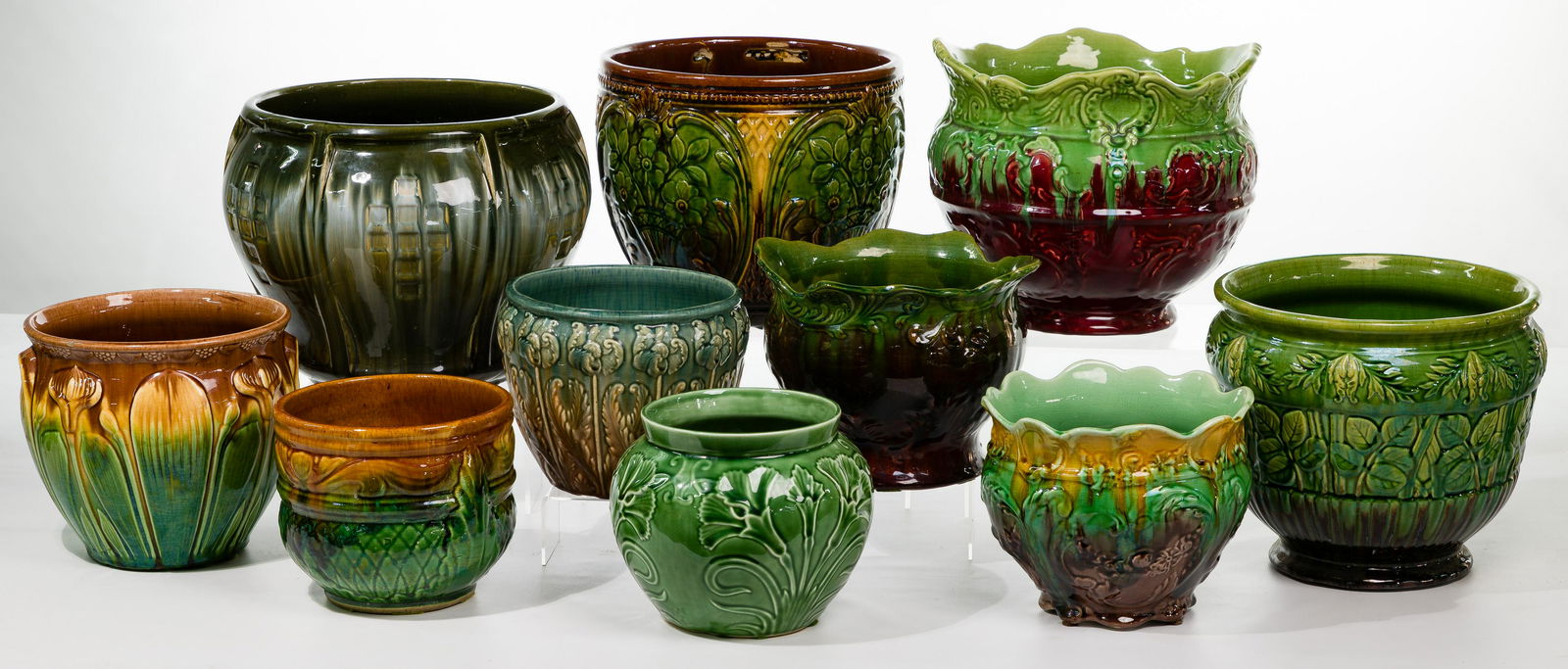 Majolica Pottery Planter Assortment (1 of 6)