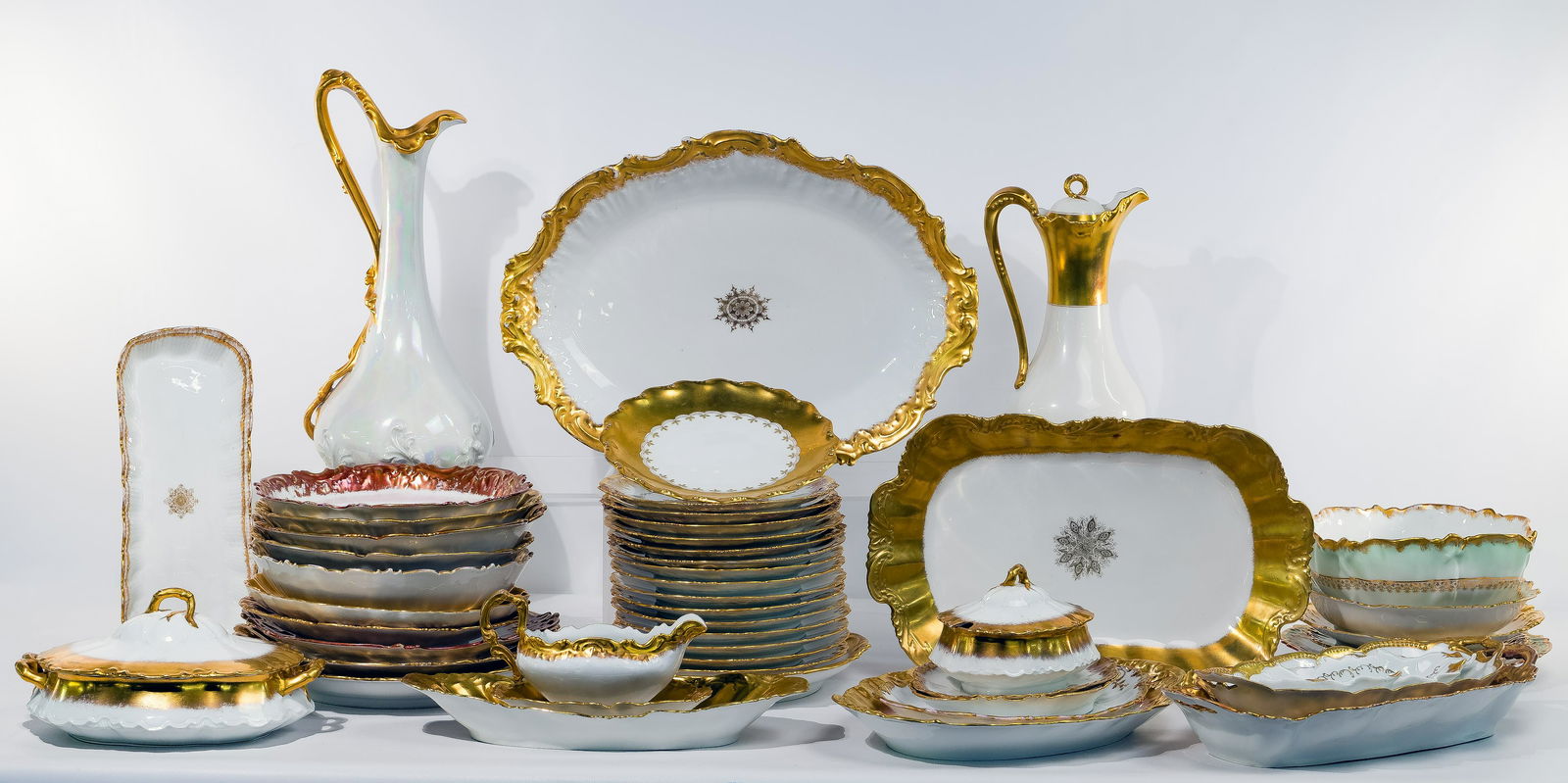 Limoges Gilt Serving and Plate Assortment (1 of 1)