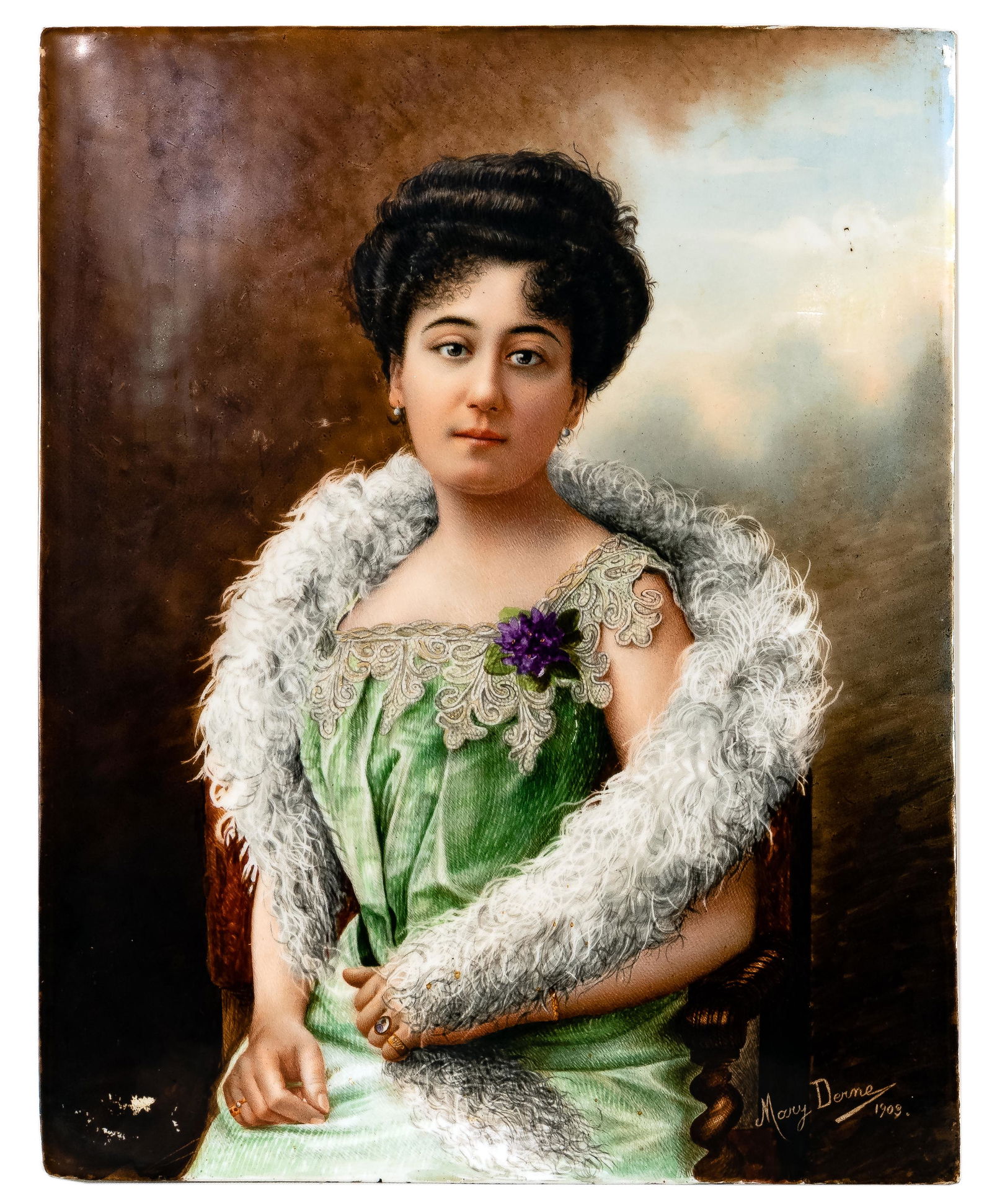 Mary Derne (19th / 20th Century) Porcelain Portrait (1 of 7)