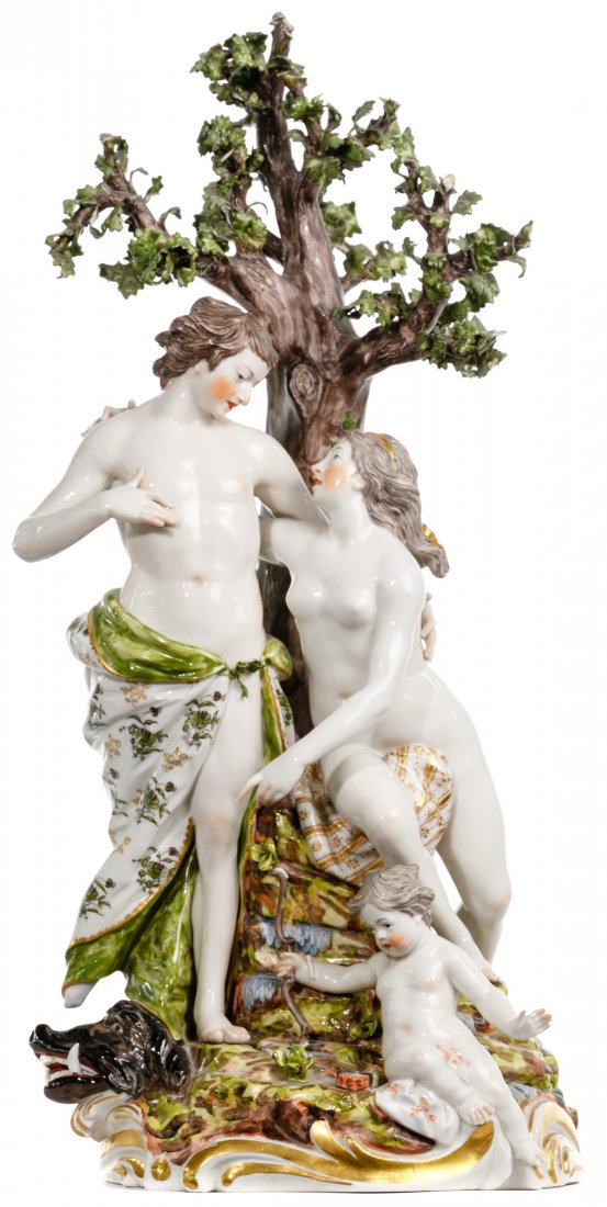 Nymphenberg / Frankenthal 'Meleager and Atalanta' Figur (1 of 8)