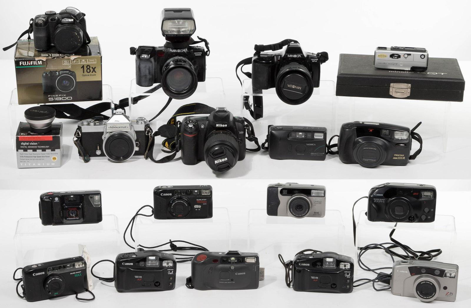 Digital and 35mm Camera and Accessory Assortment (1 of 3)