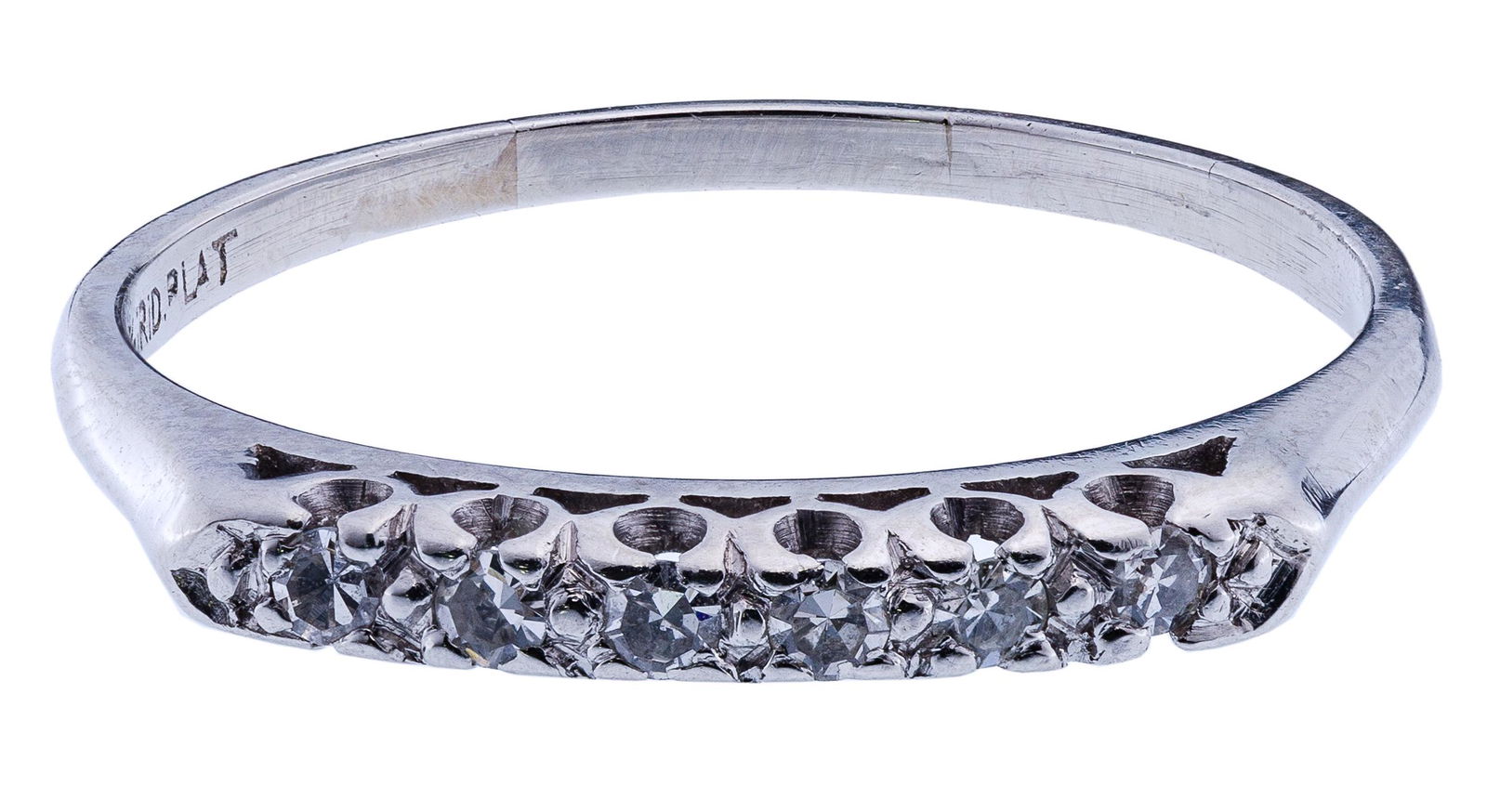 Platinum and Diamond Band Ring (1 of 3)