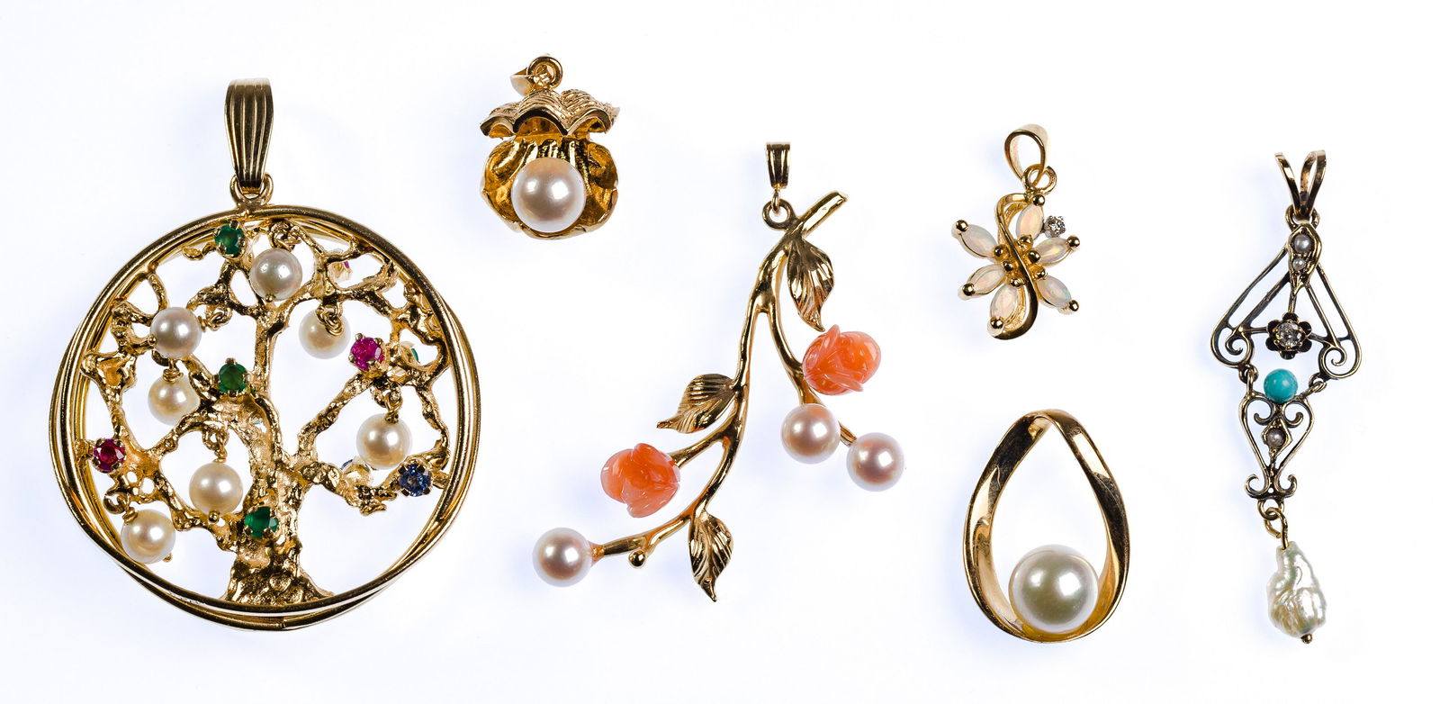 14k Gold and Pearl Pendant / Charm Assortment (1 of 2)