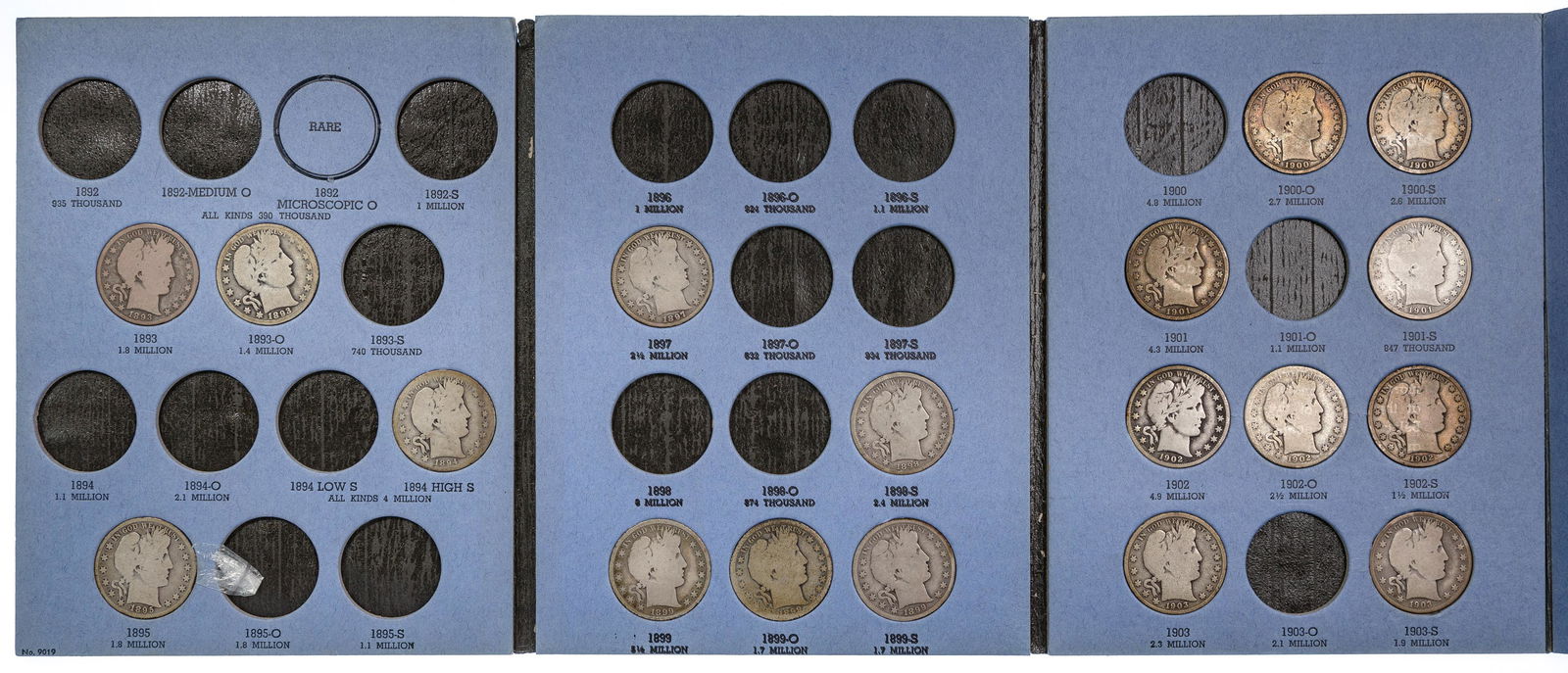 Barber 50c Partial Set (1 of 3)