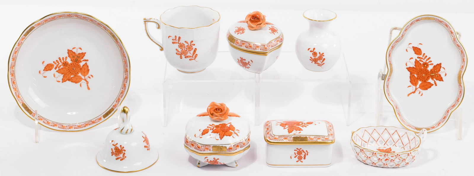 Herend 'Chinese Bouquet Rust' Porcelain Assortment (1 of 2)