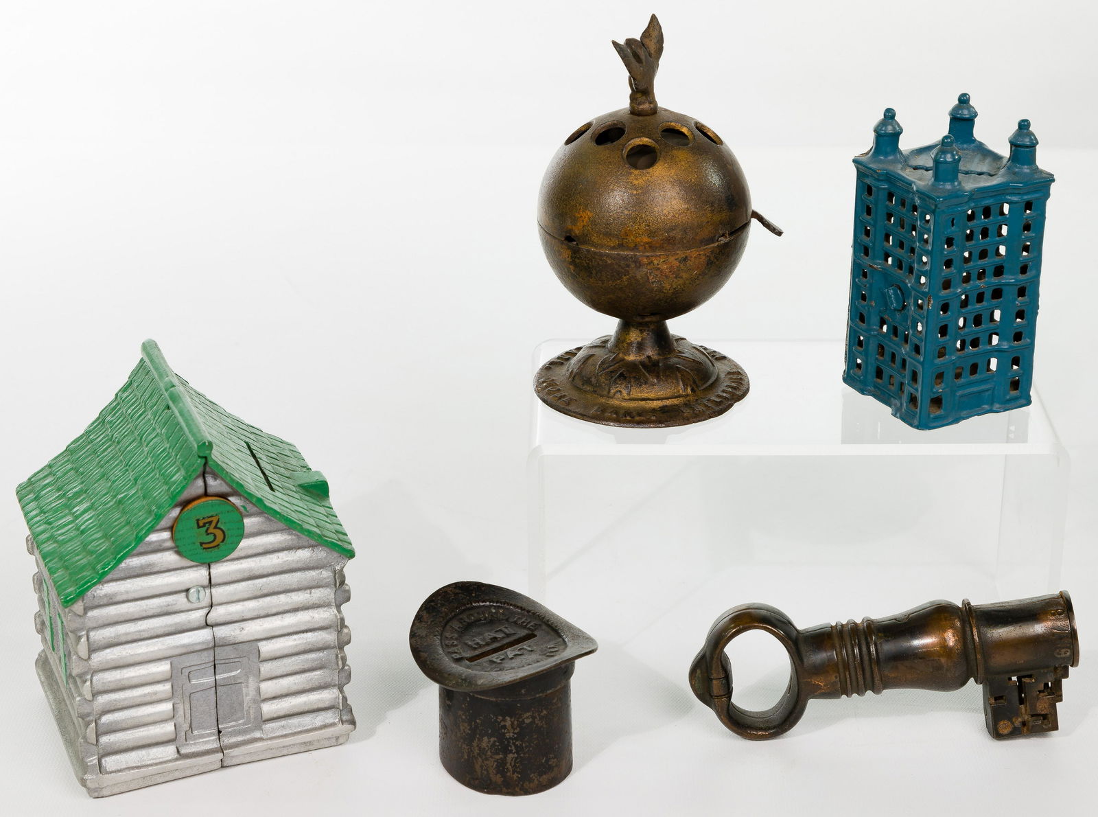 Novelty Cast Iron and Aluminum Still Bank Assortment (1 of 2)