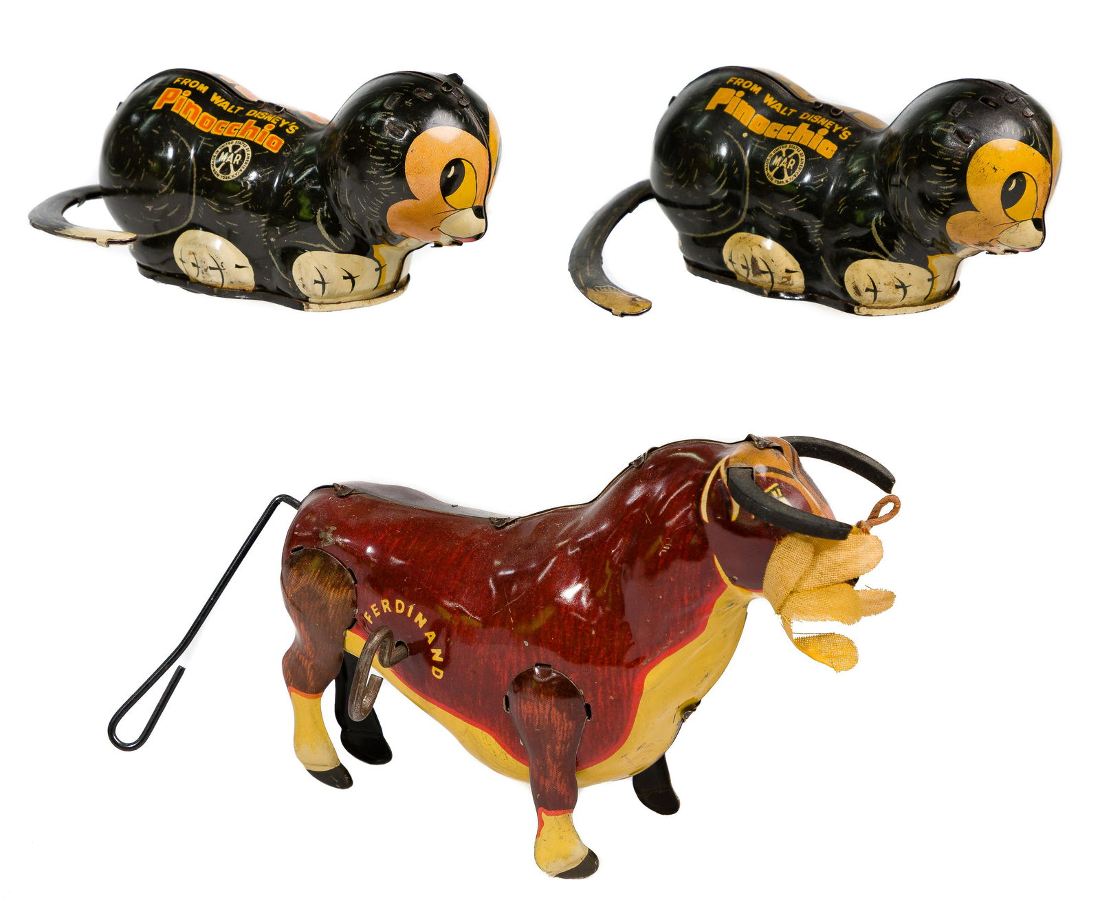 Marx Disney 'Ferdinand' and 'Figaro' Wind Up Tin Toy (1 of 4)