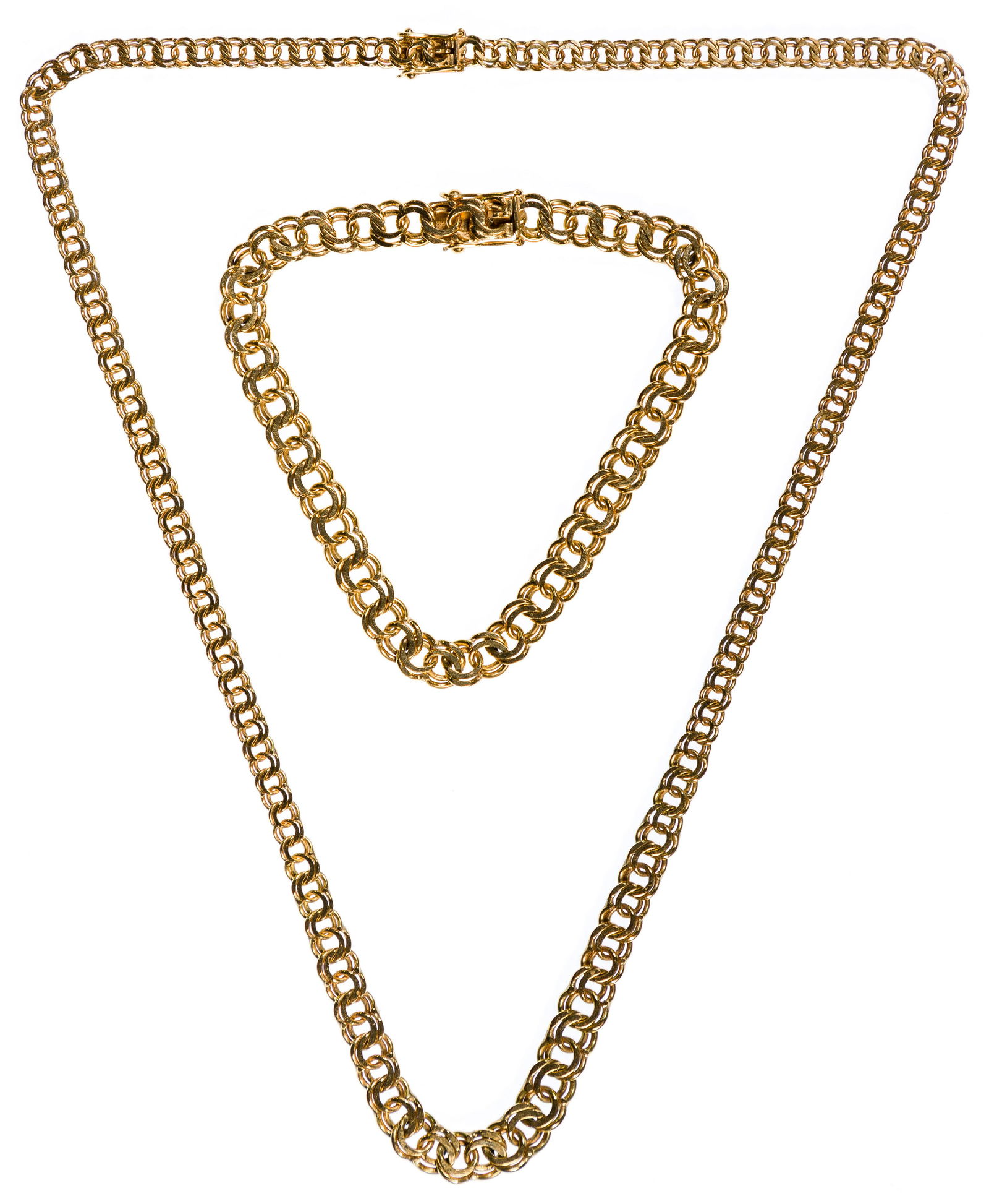 14k Yellow Gold Necklace and Bracelet (1 of 2)