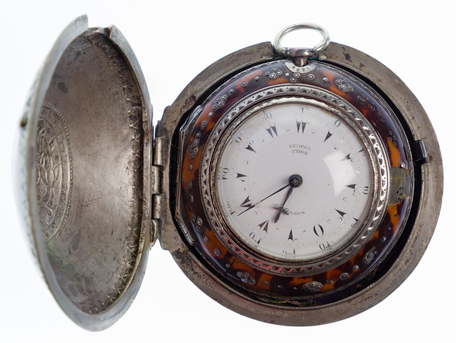 George Prior Sterling Silver Triple Case Pocket Watch (1 of 11)
