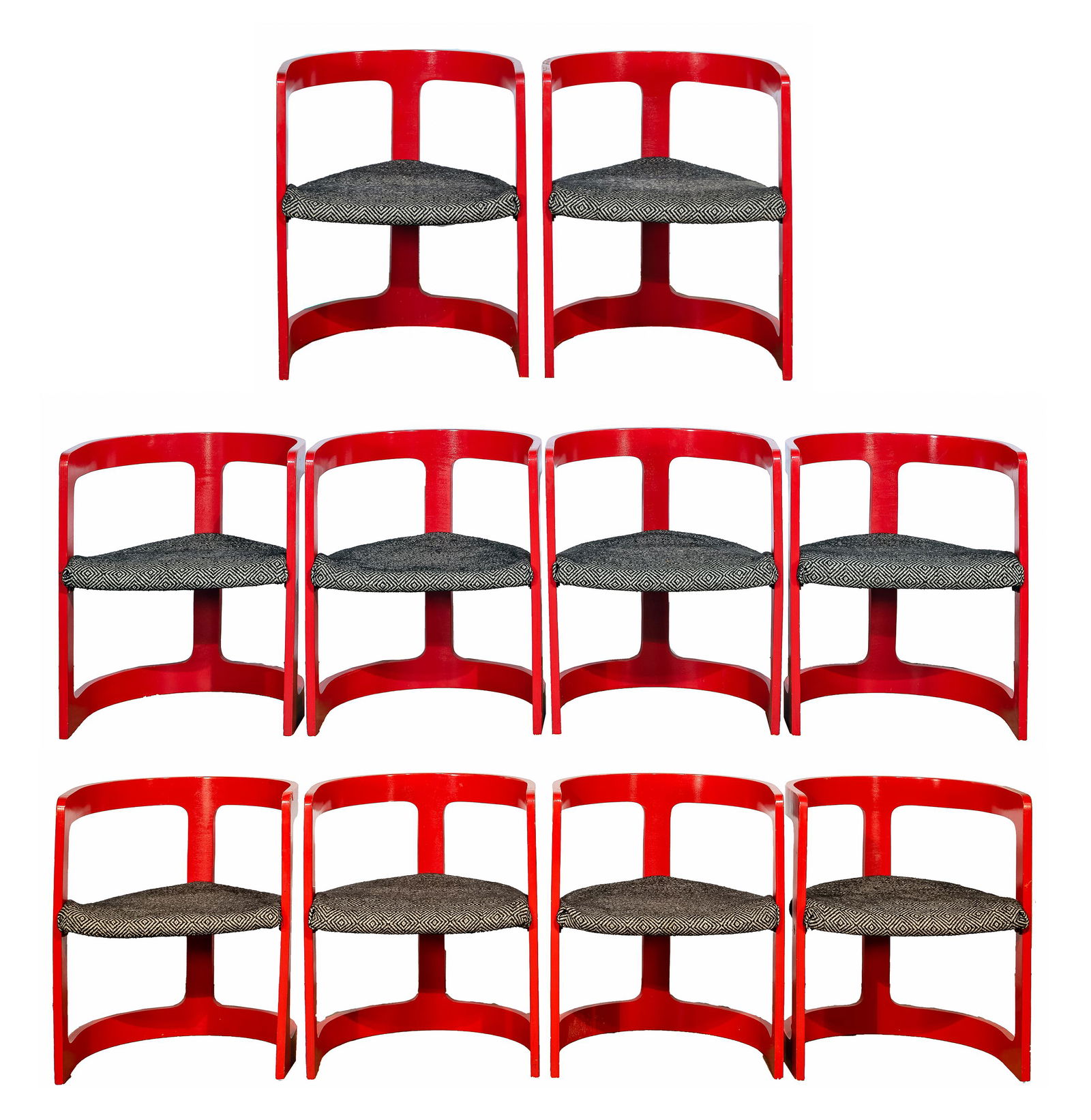 MCM Red Bentwood Dining Chair Collection (1 of 15)