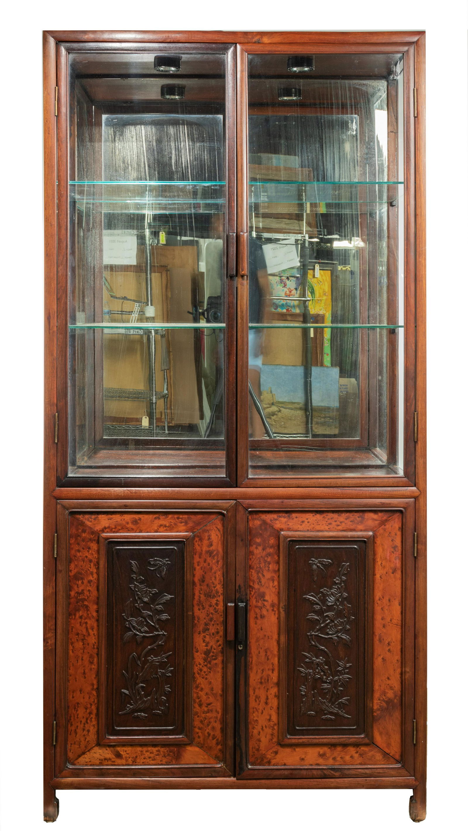 Asian Style Rosewood Display Cabinet (1 of 4)