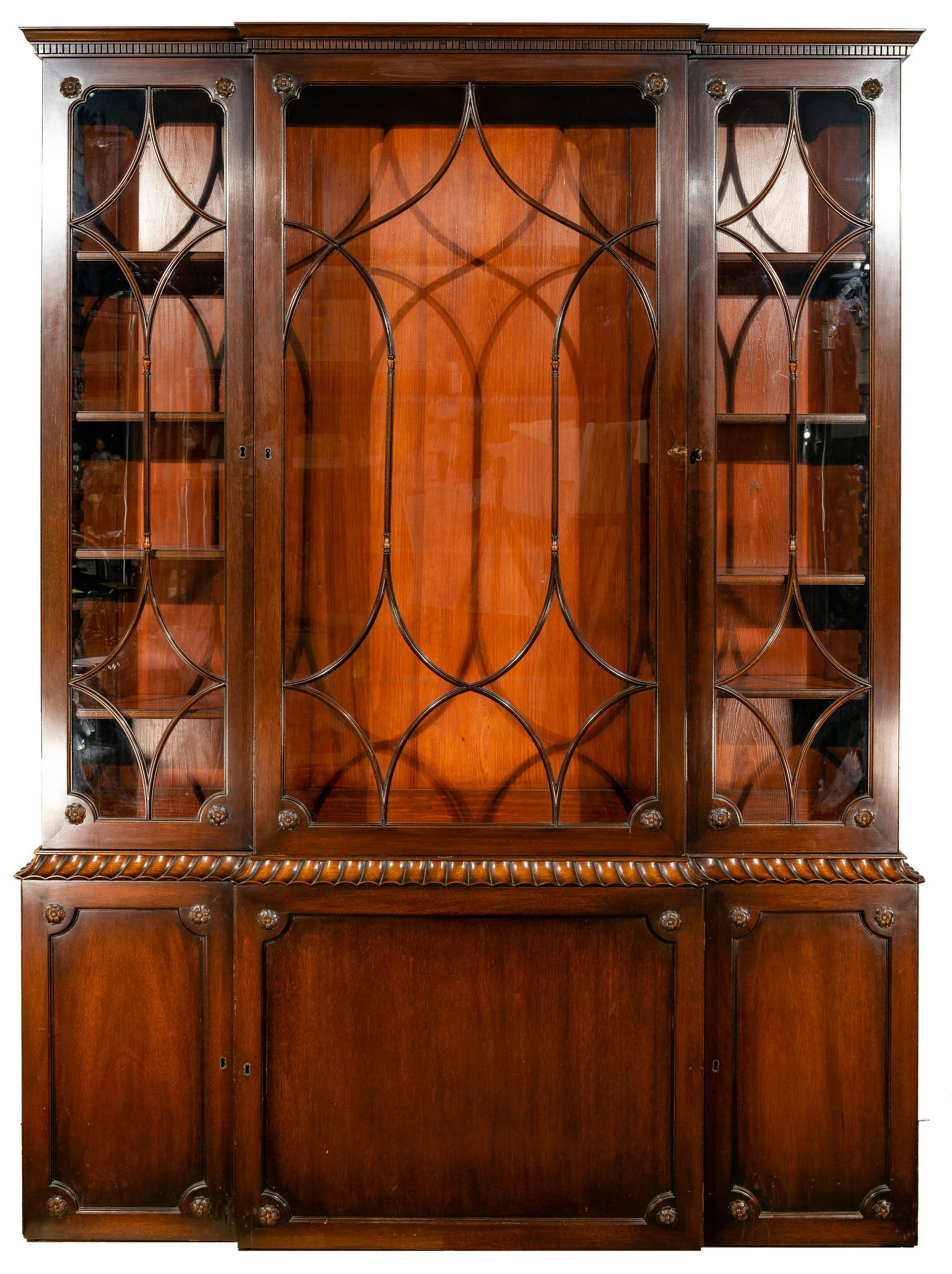 Kittinger 'Colonial Williamsburg' Mahogany Breakfront (1 of 6)