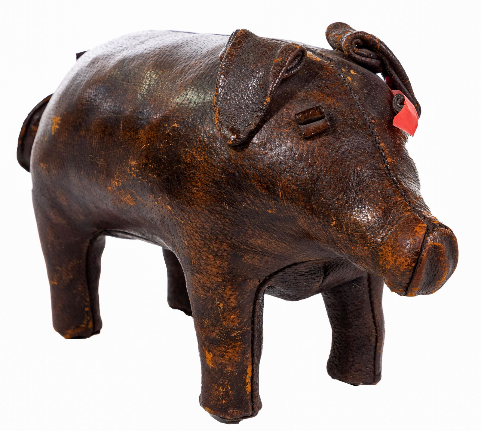 (Attributed to) Dimitri Omersa Leather Pig Footstool (1 of 5)